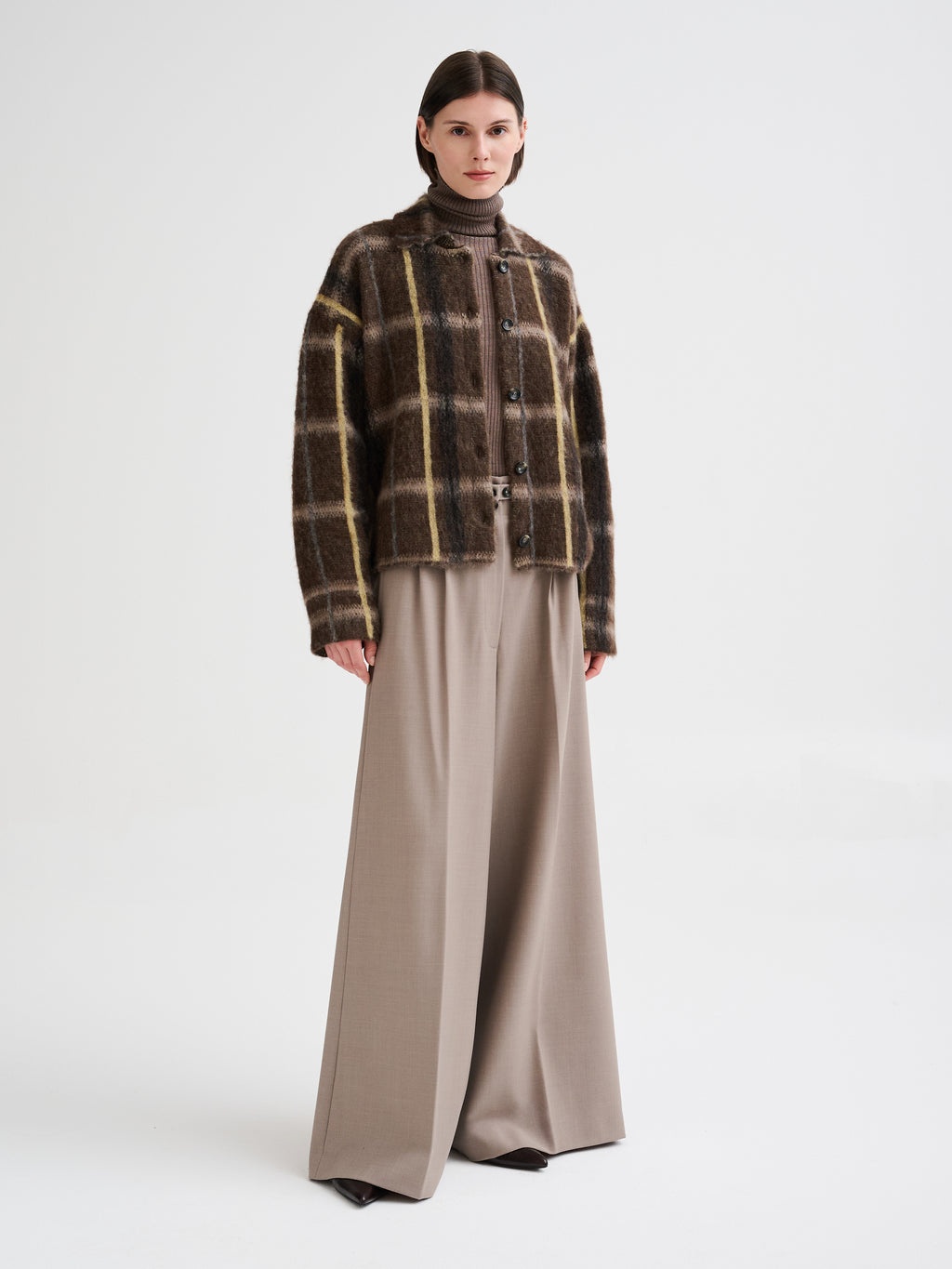 Overshirt con jacquard geometrico