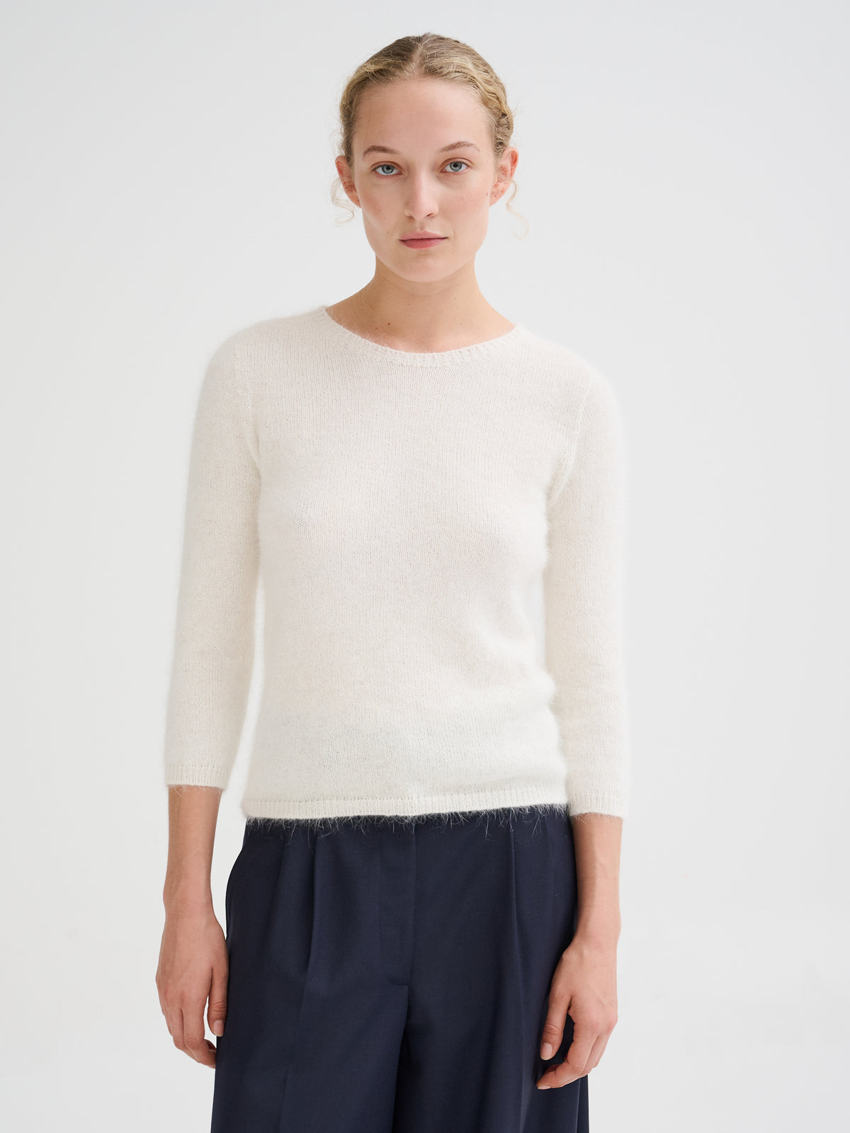 Maglia in angora con maniche 3/4