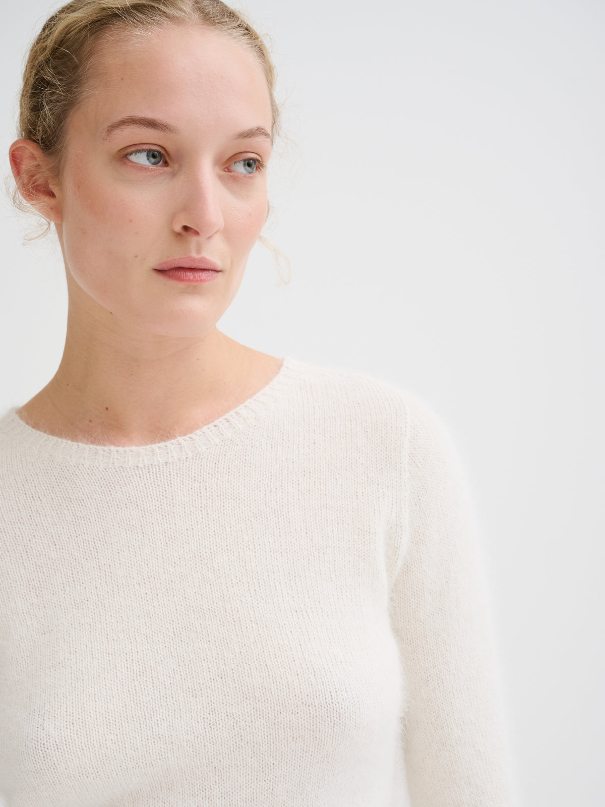 Maglia in angora con maniche 3/4