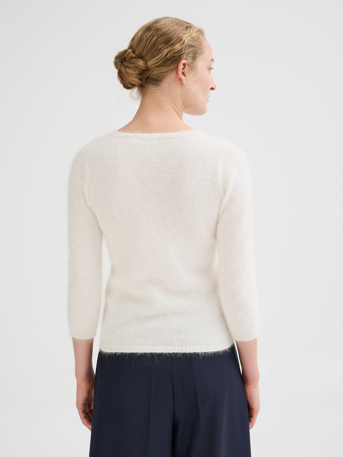 Maglia in angora con maniche 3/4