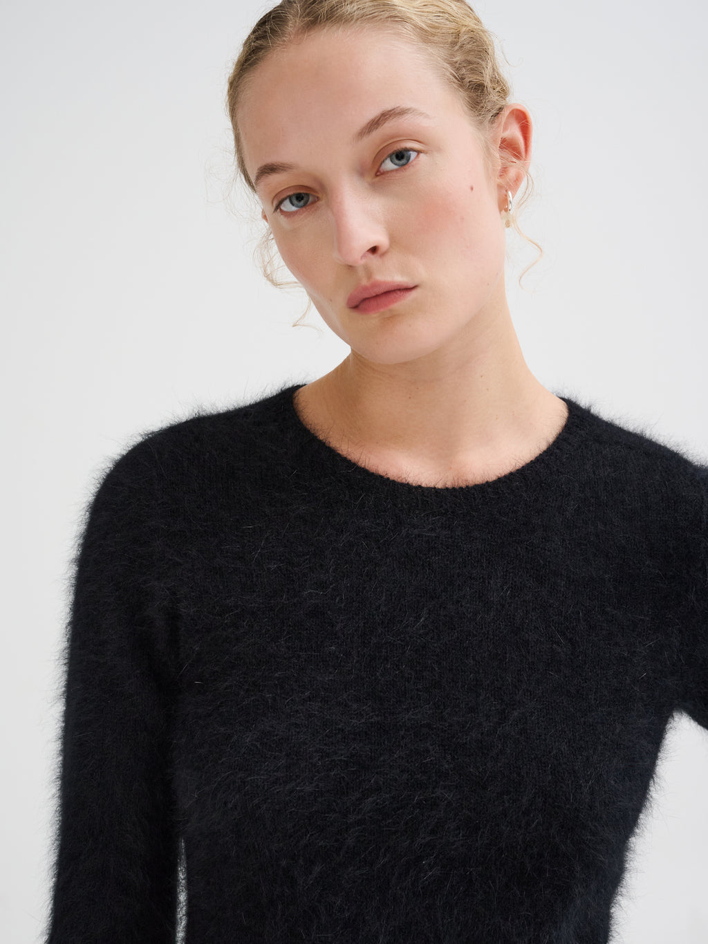 Maglia in angora con maniche 3/4