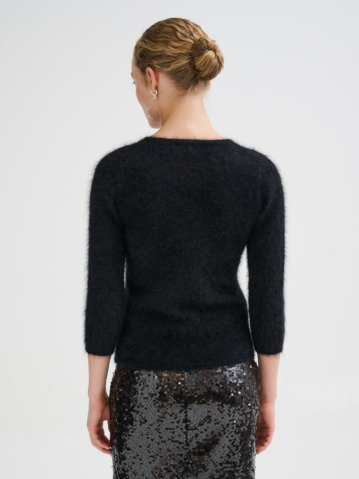Maglia in angora con maniche 3/4