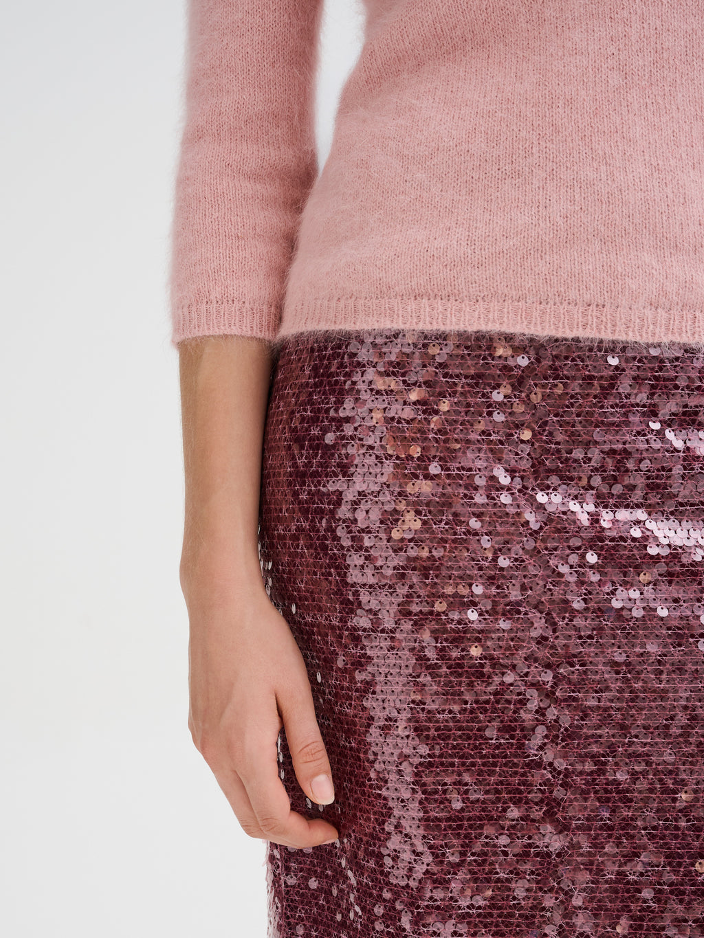 Maglia in angora con maniche 3/4