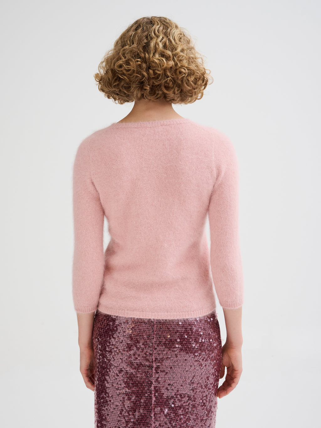Maglia in angora con maniche 3/4