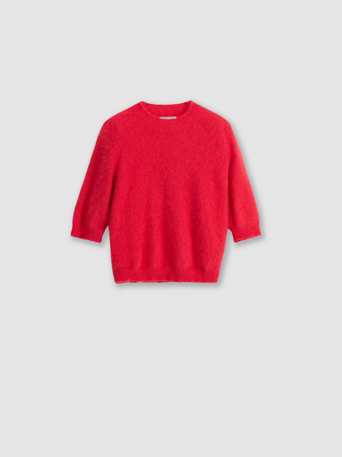 Maglia in angora a maniche corte