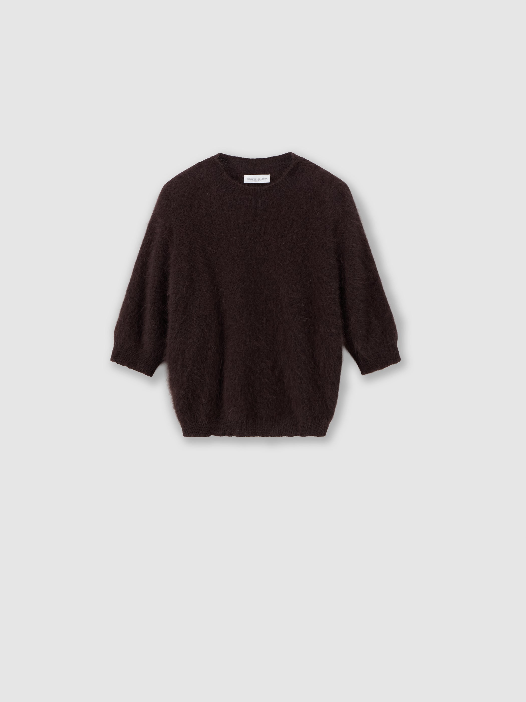 Maglia in angora a maniche corte