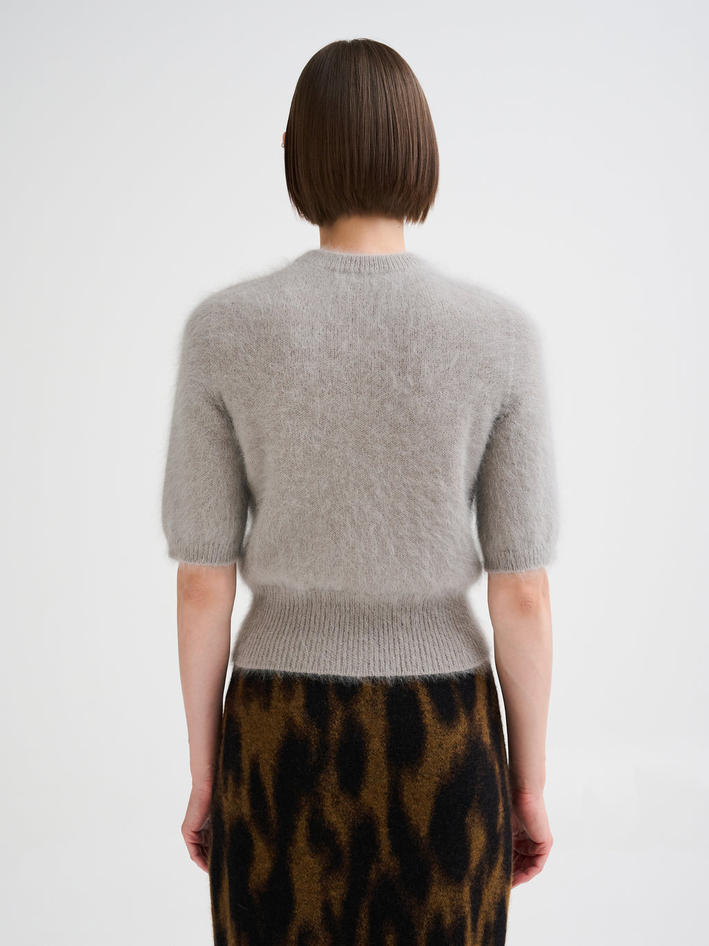 Mini cardigan in angora