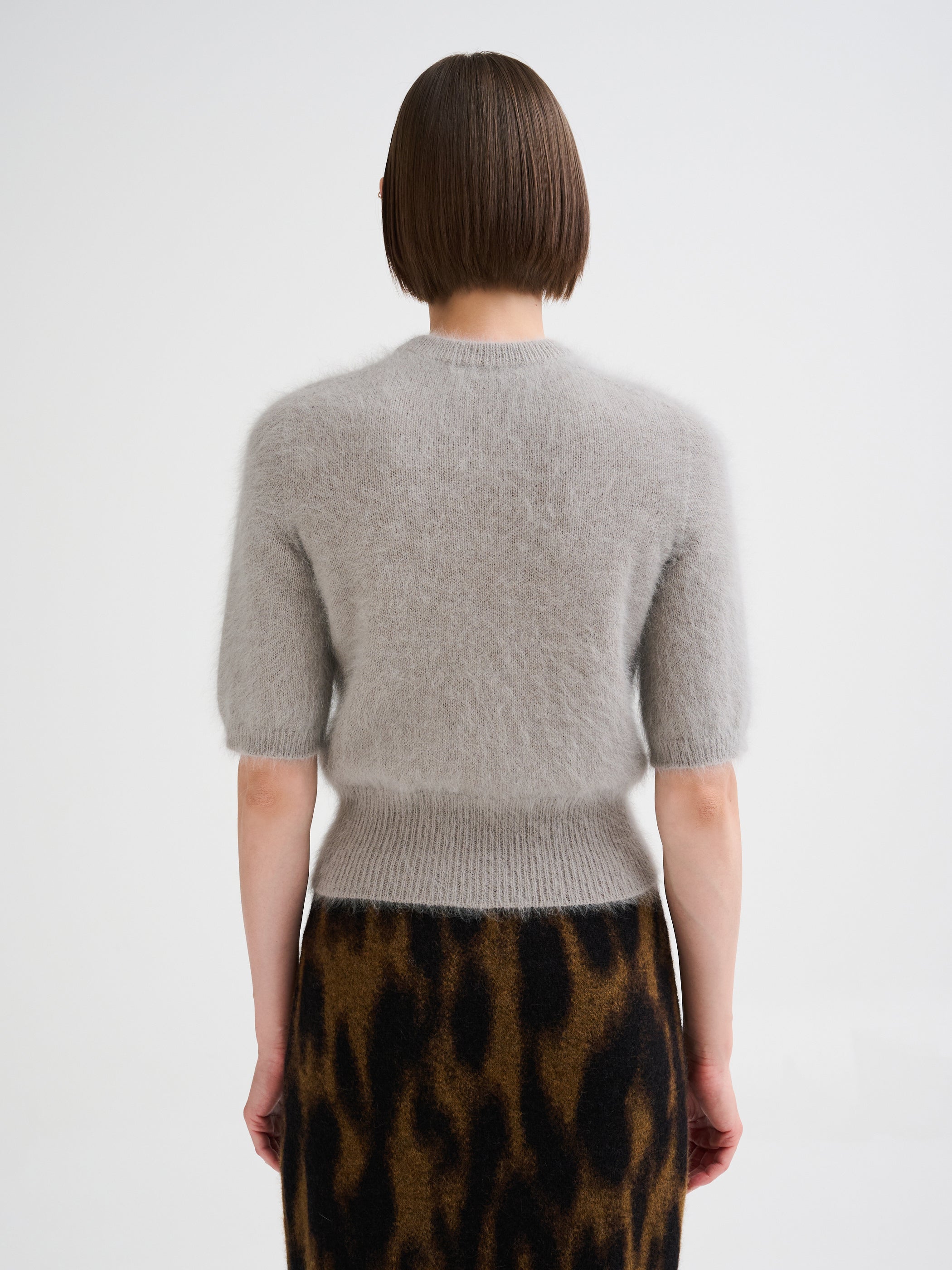 Mini cardigan in angora