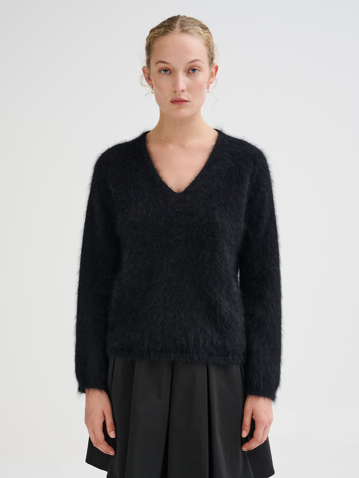 Scollo a v in angora
