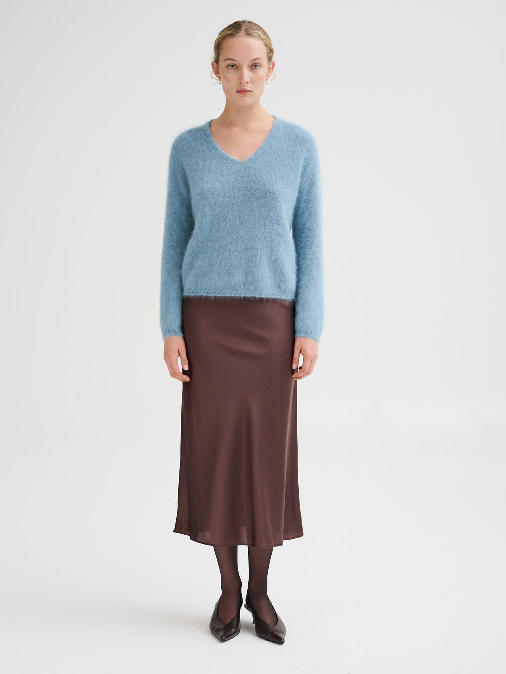 Scollo a v in angora