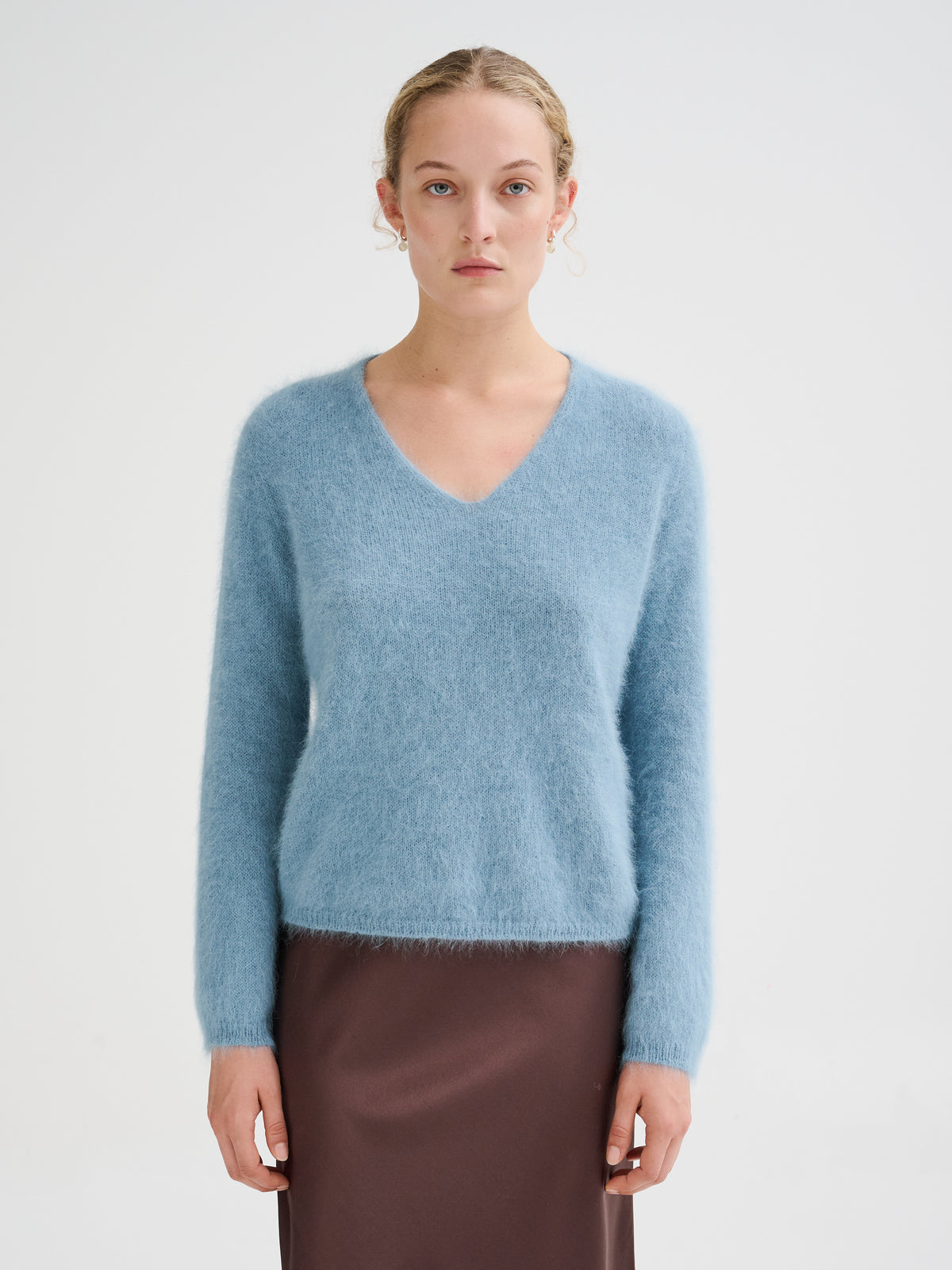 Scollo a v in angora