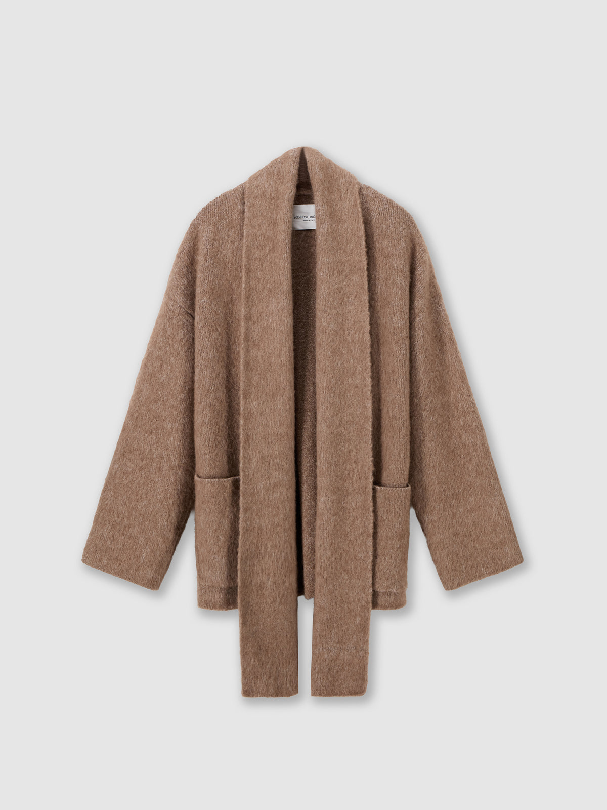 Cappotto corto con sciarpa integrata
