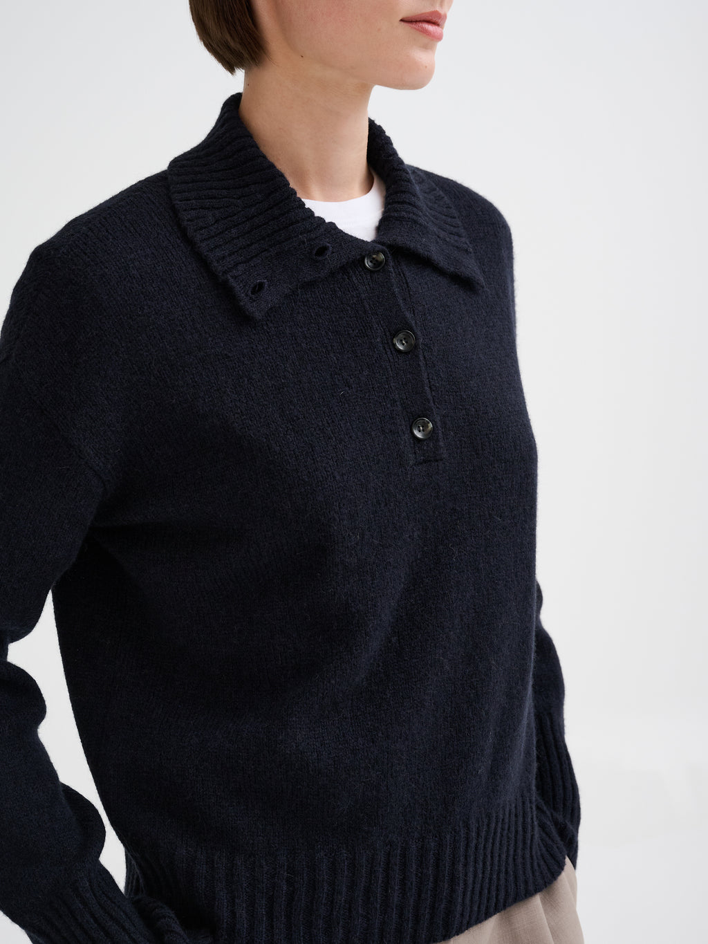 Polo in lana e cammello
