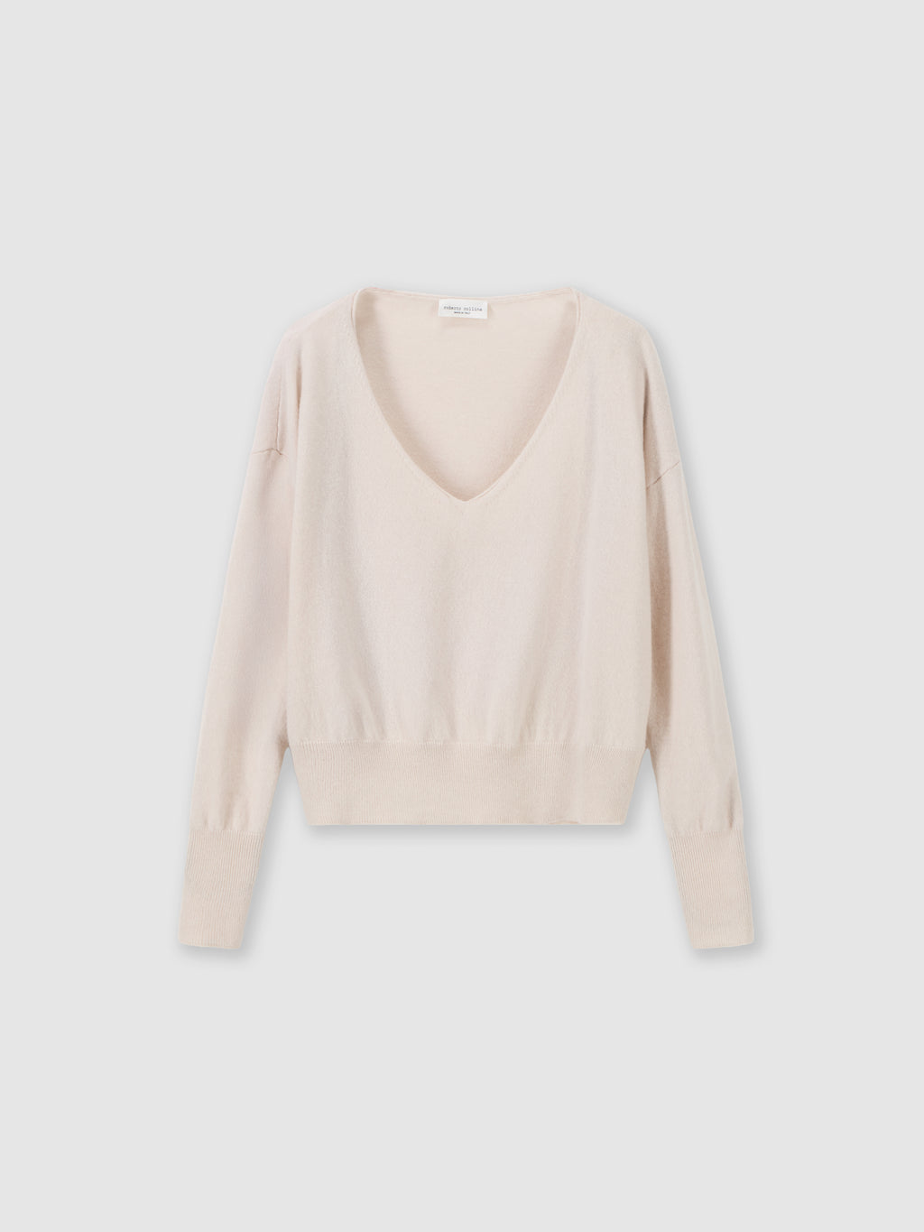 Scollo a V in lana merino e cashmere