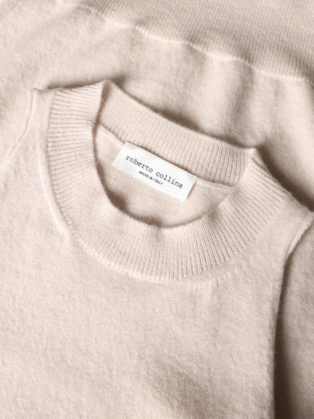Top all'americana in lana merino e cashmere
