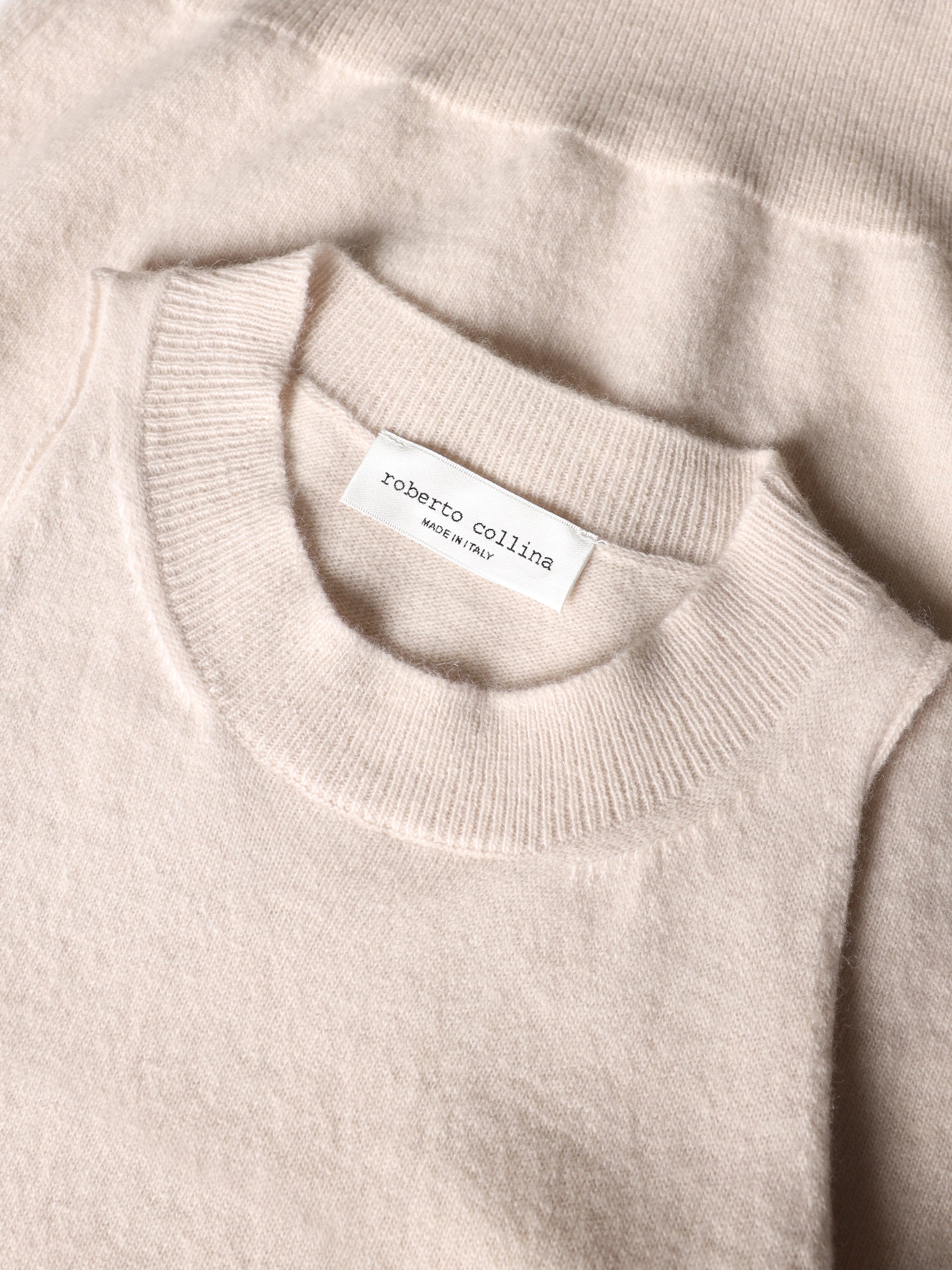 Top all'americana in lana merino e cashmere