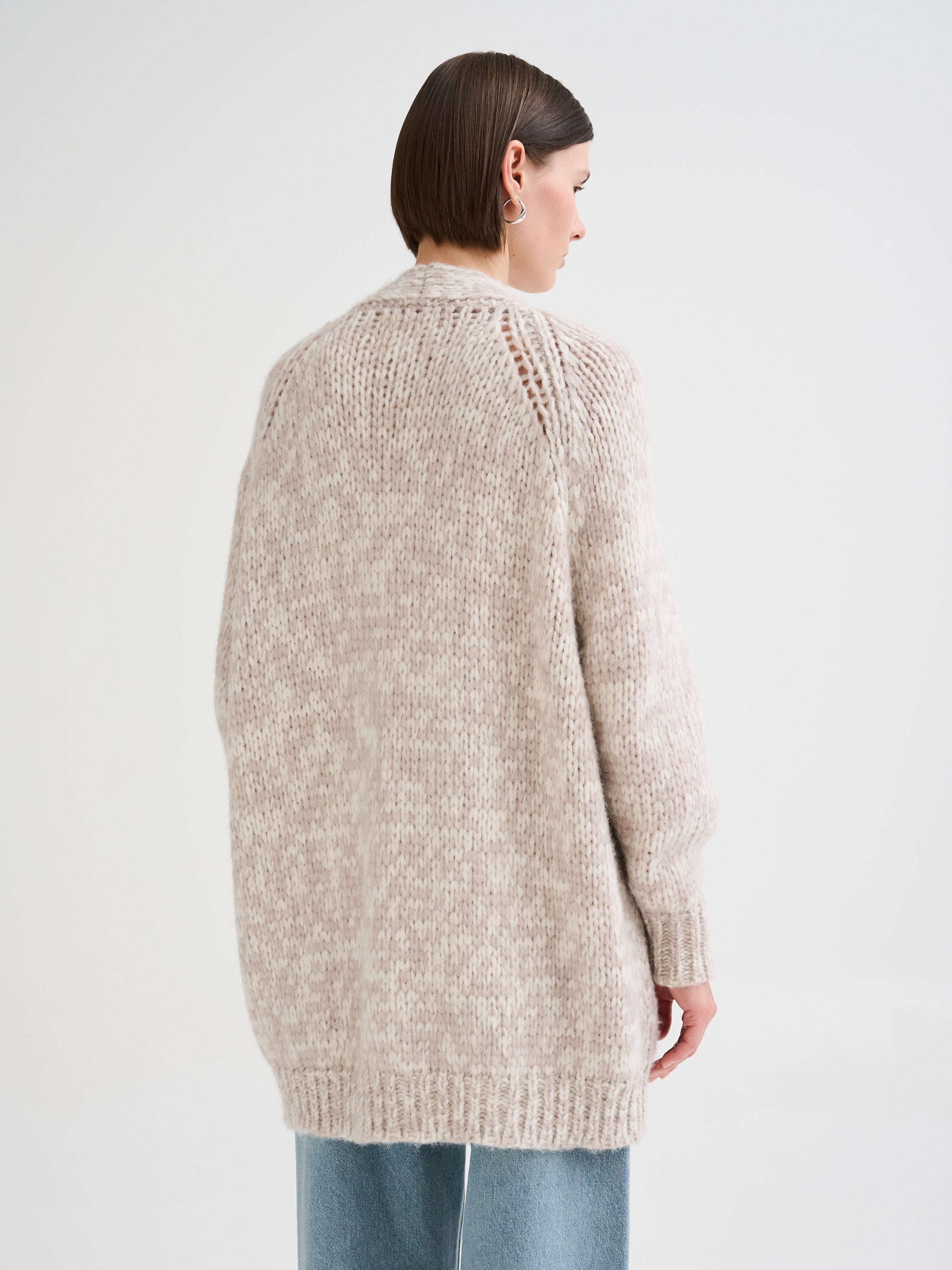 Cardigan mouliné a maglia grossa
