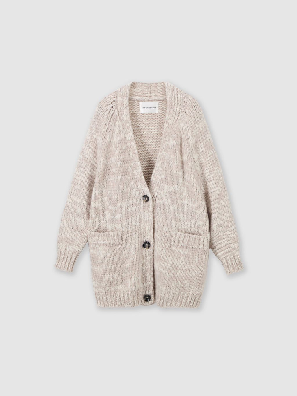 Cardigan mouliné a maglia grossa