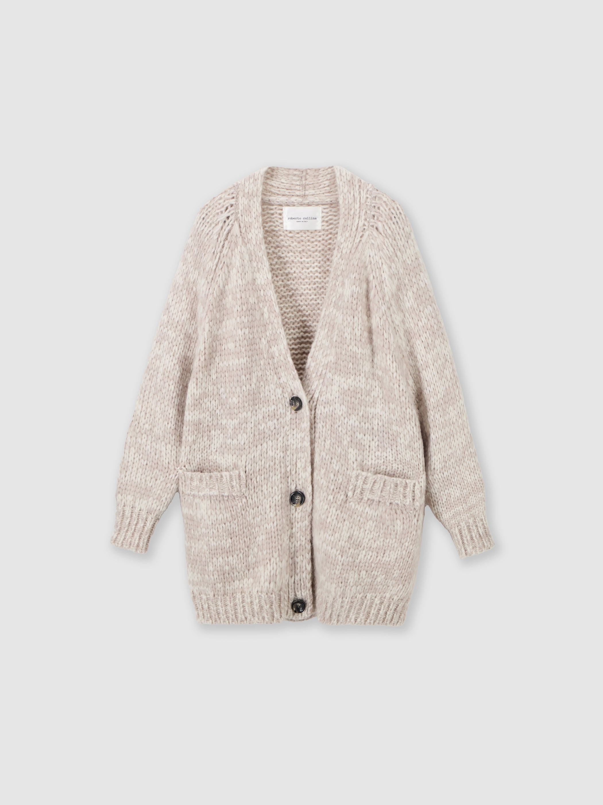 Cardigan mouliné a maglia grossa