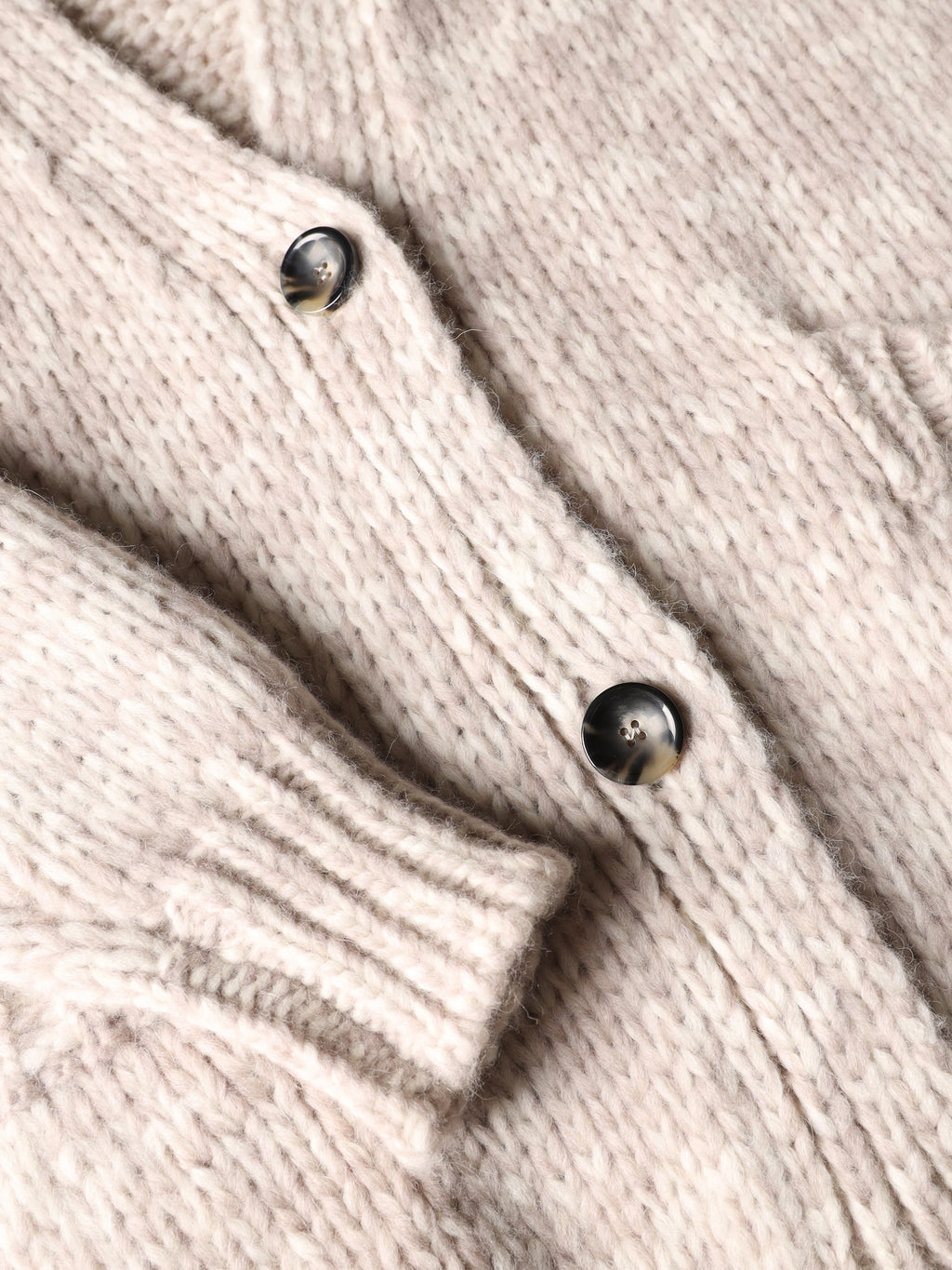 Cardigan mouliné a maglia grossa