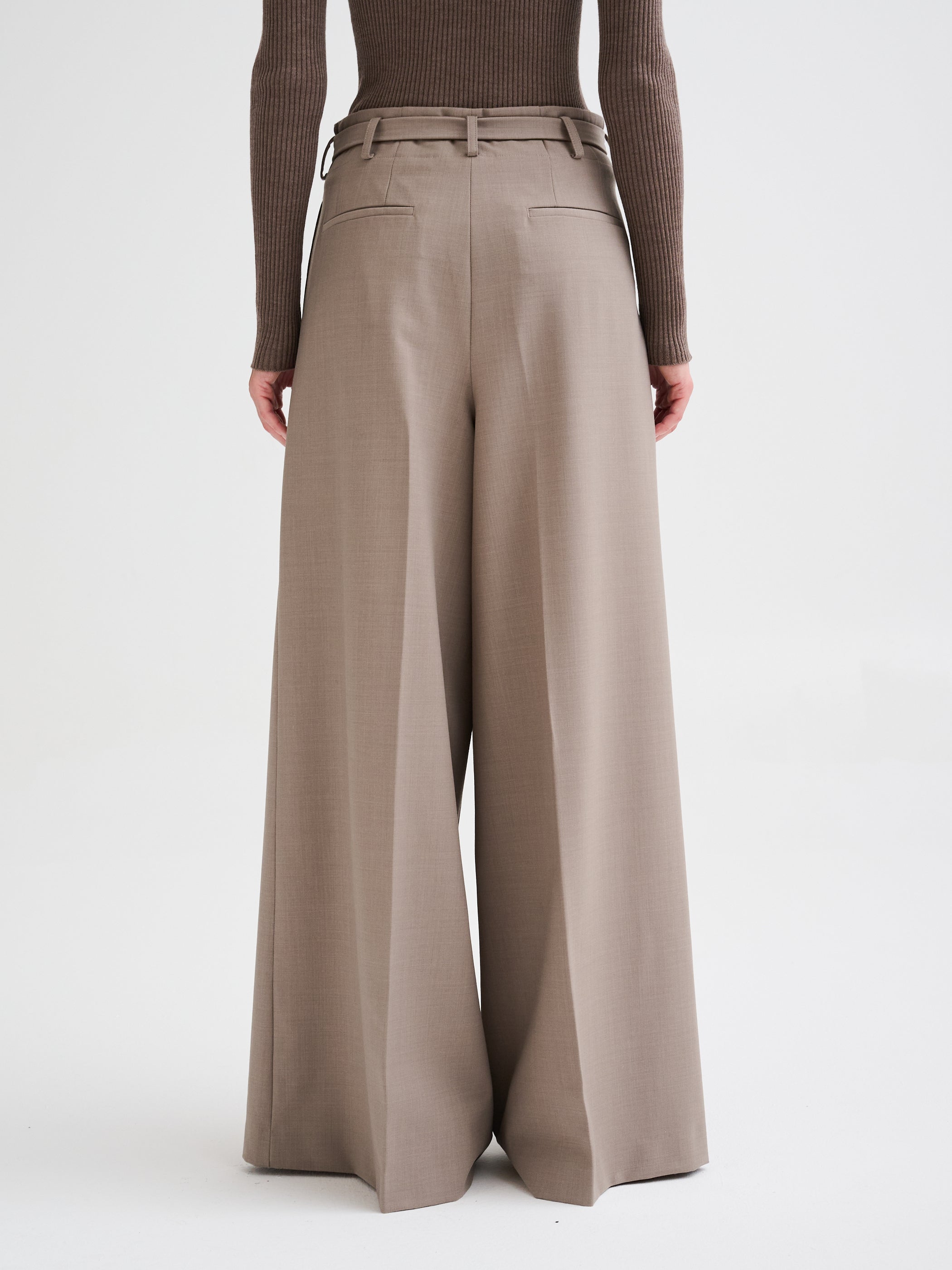 Pantalone wide leg con pinces