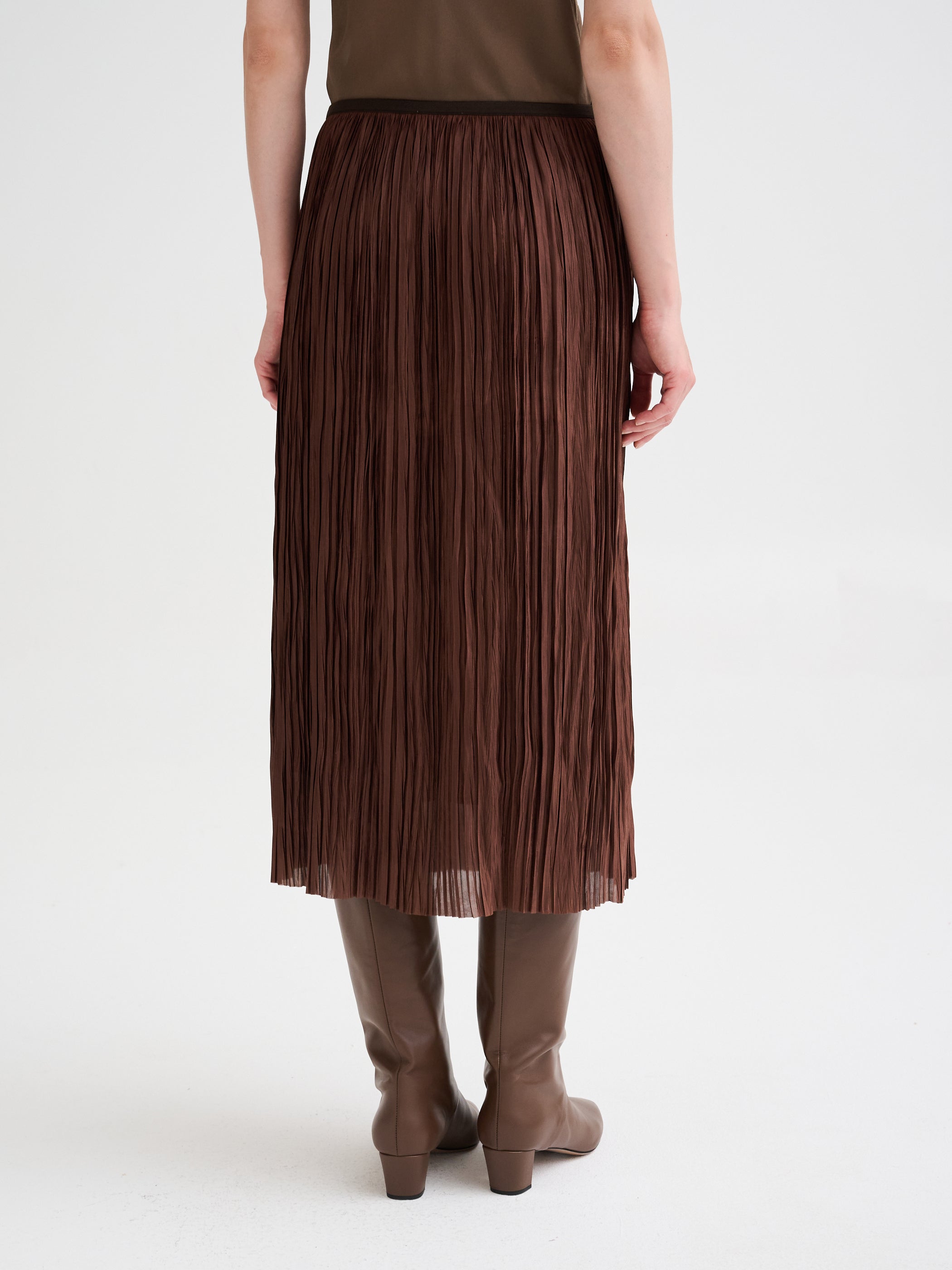 Gonna midi plissettata
