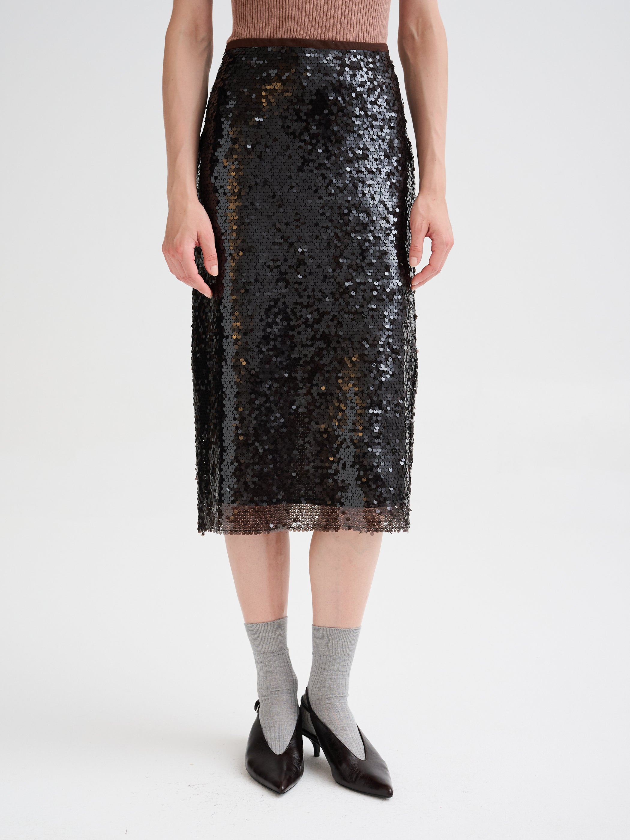 Gonna midi in paillettes
