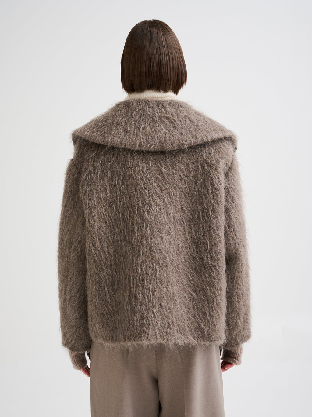Caban in lana, alpaca e mohair