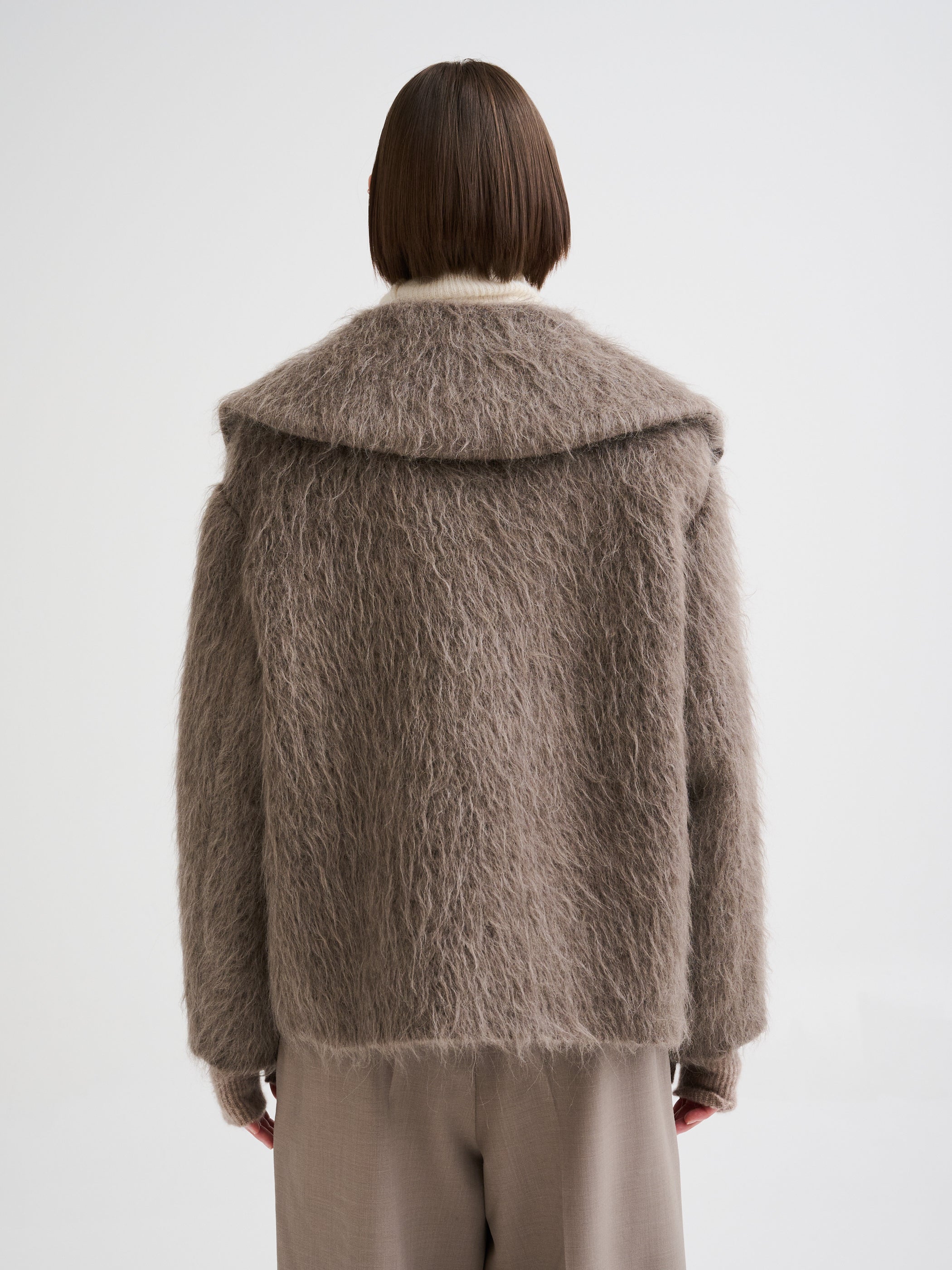 Caban in lana, alpaca e mohair
