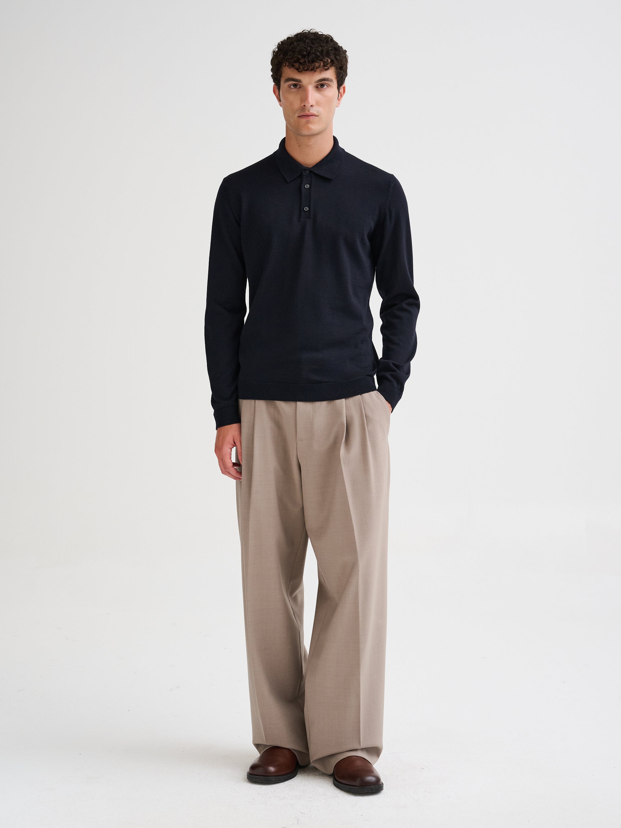 Polo in lana merino