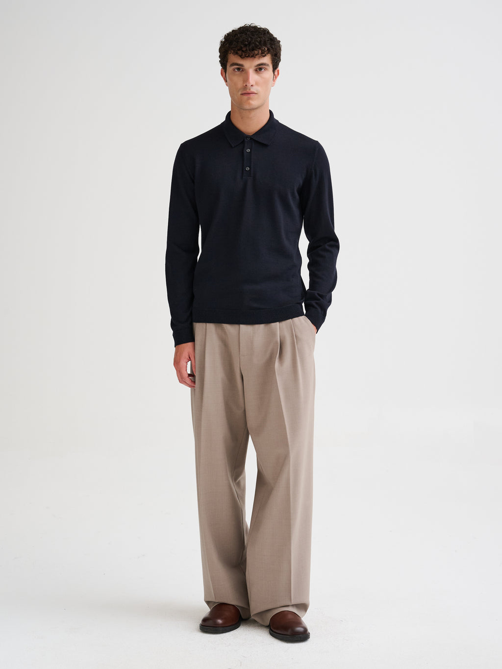 Polo in lana merino