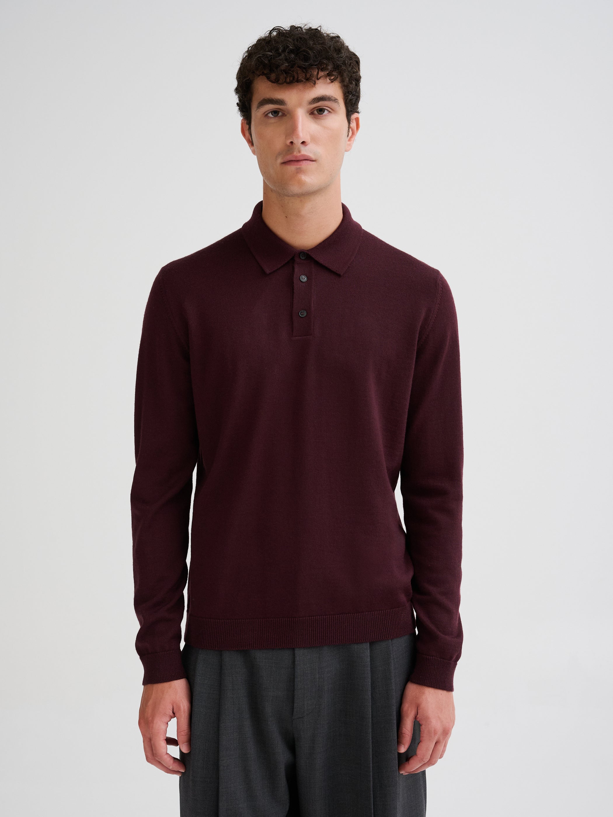 Polo in lana merino