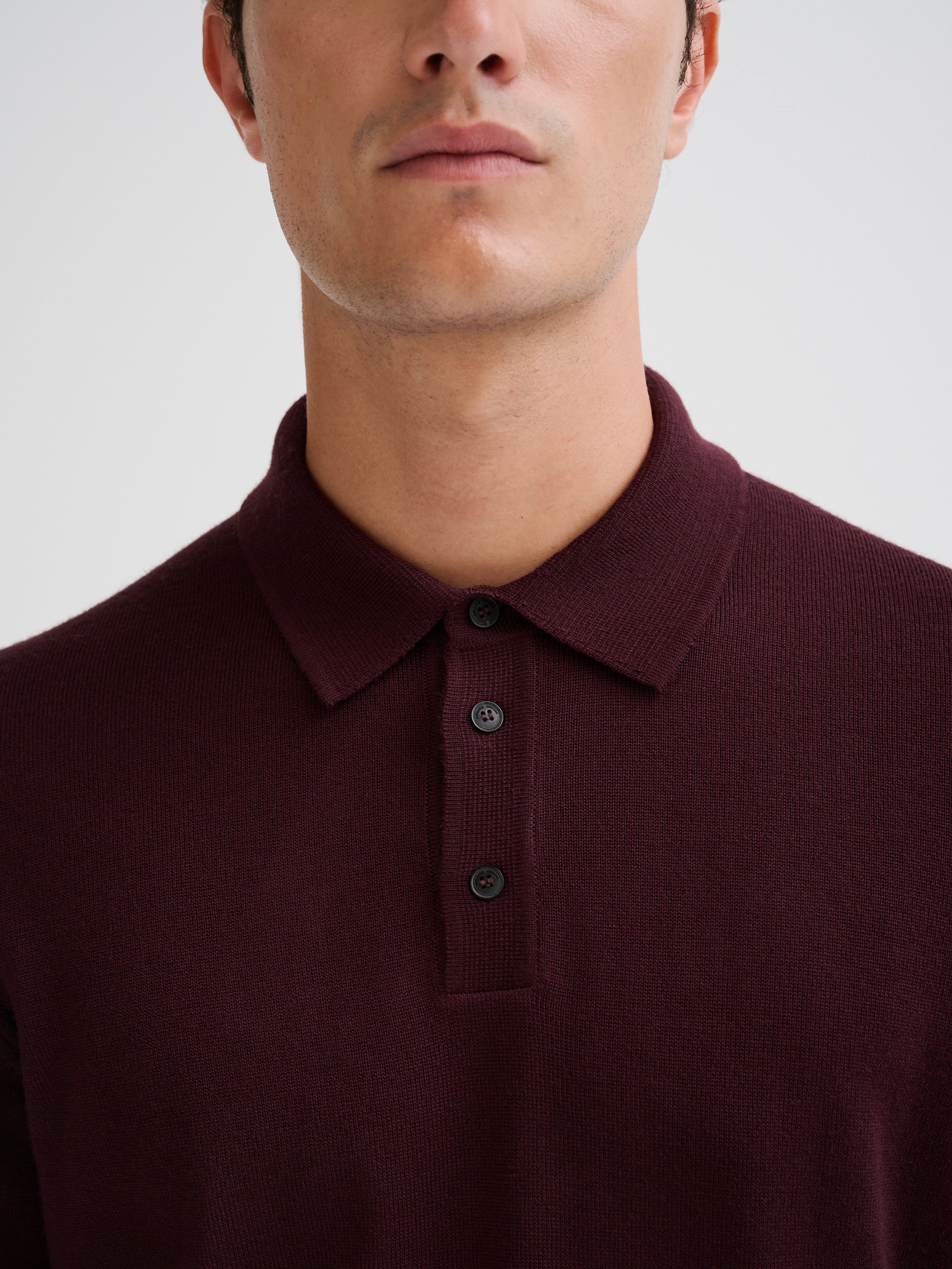 Polo in lana merino