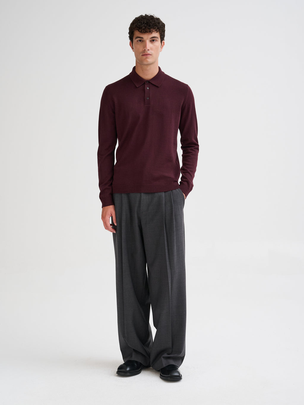 Polo in lana merino