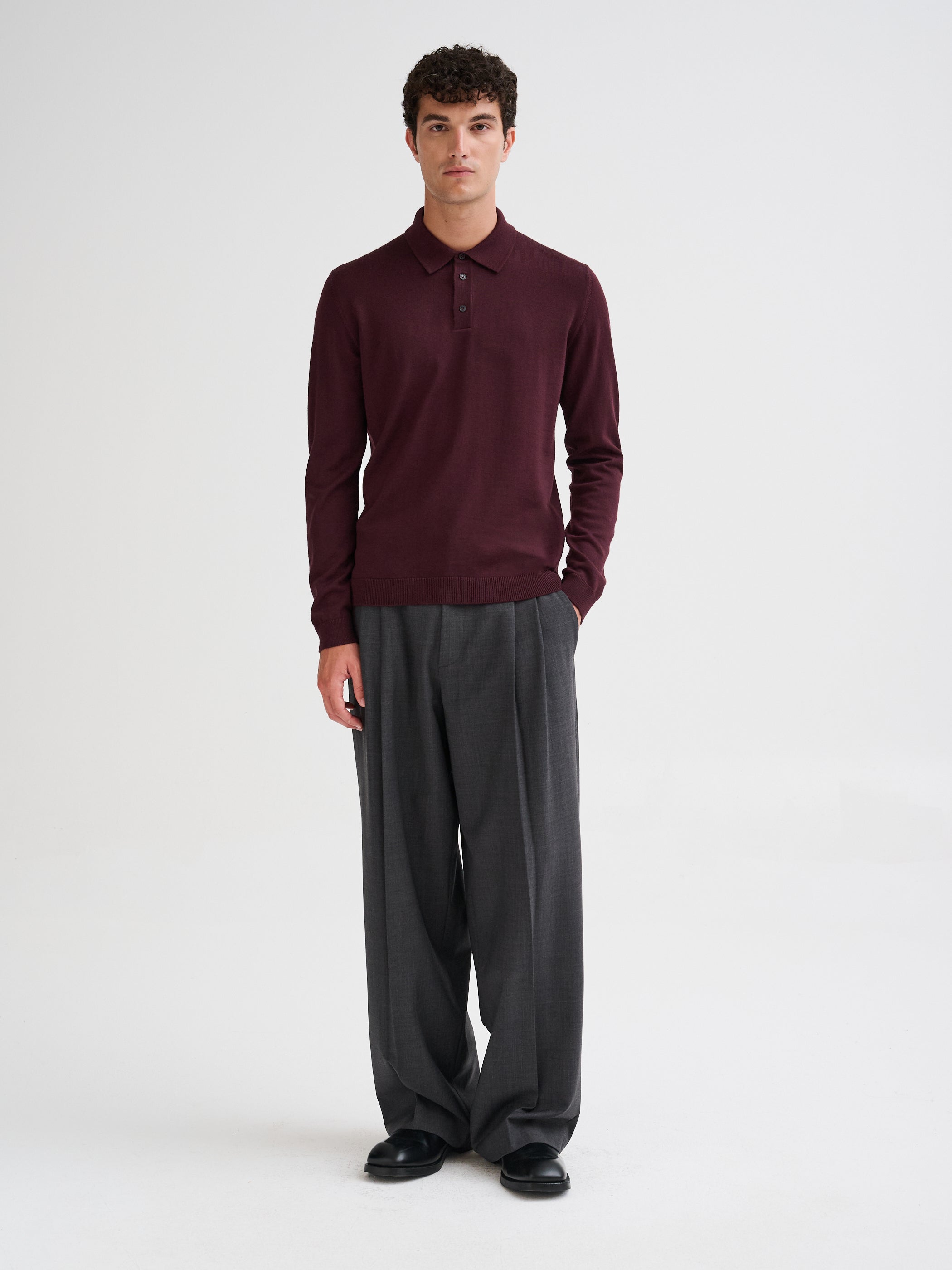 Polo in lana merino