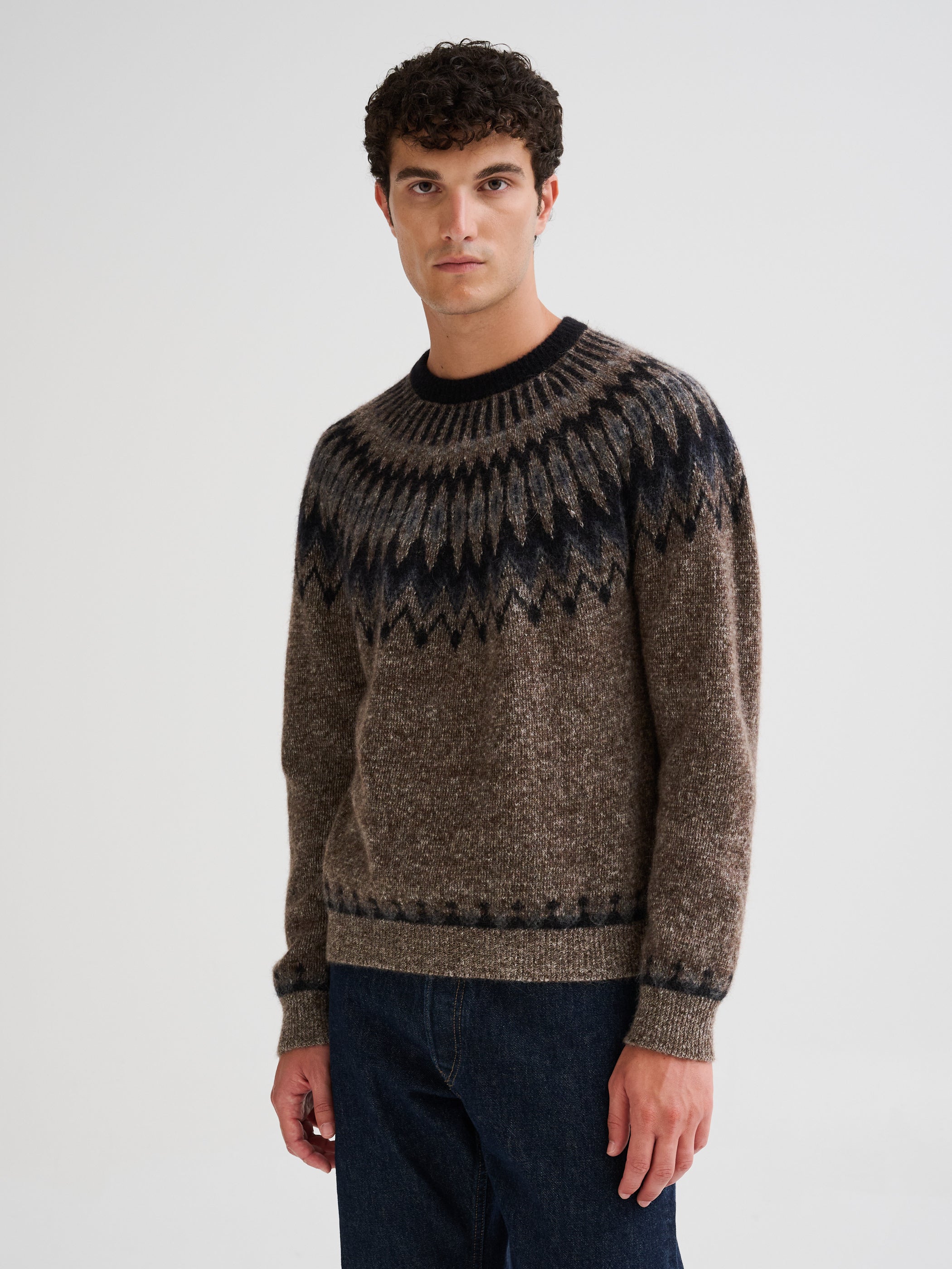 Maglia con jacquard nordico