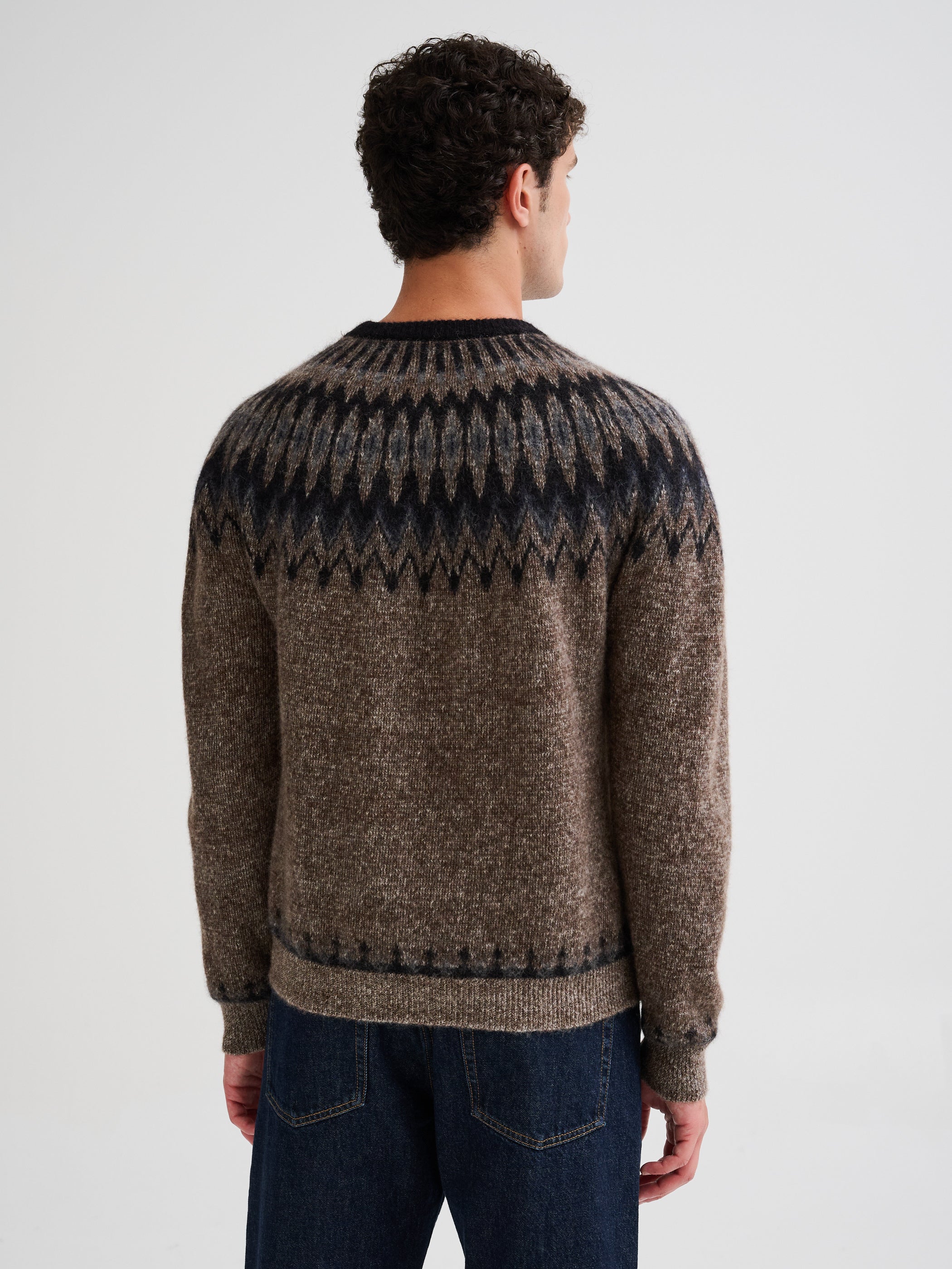Maglia con jacquard nordico