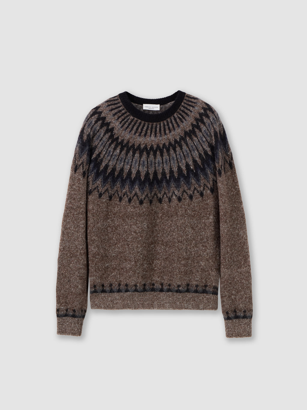 Maglia con jacquard nordico