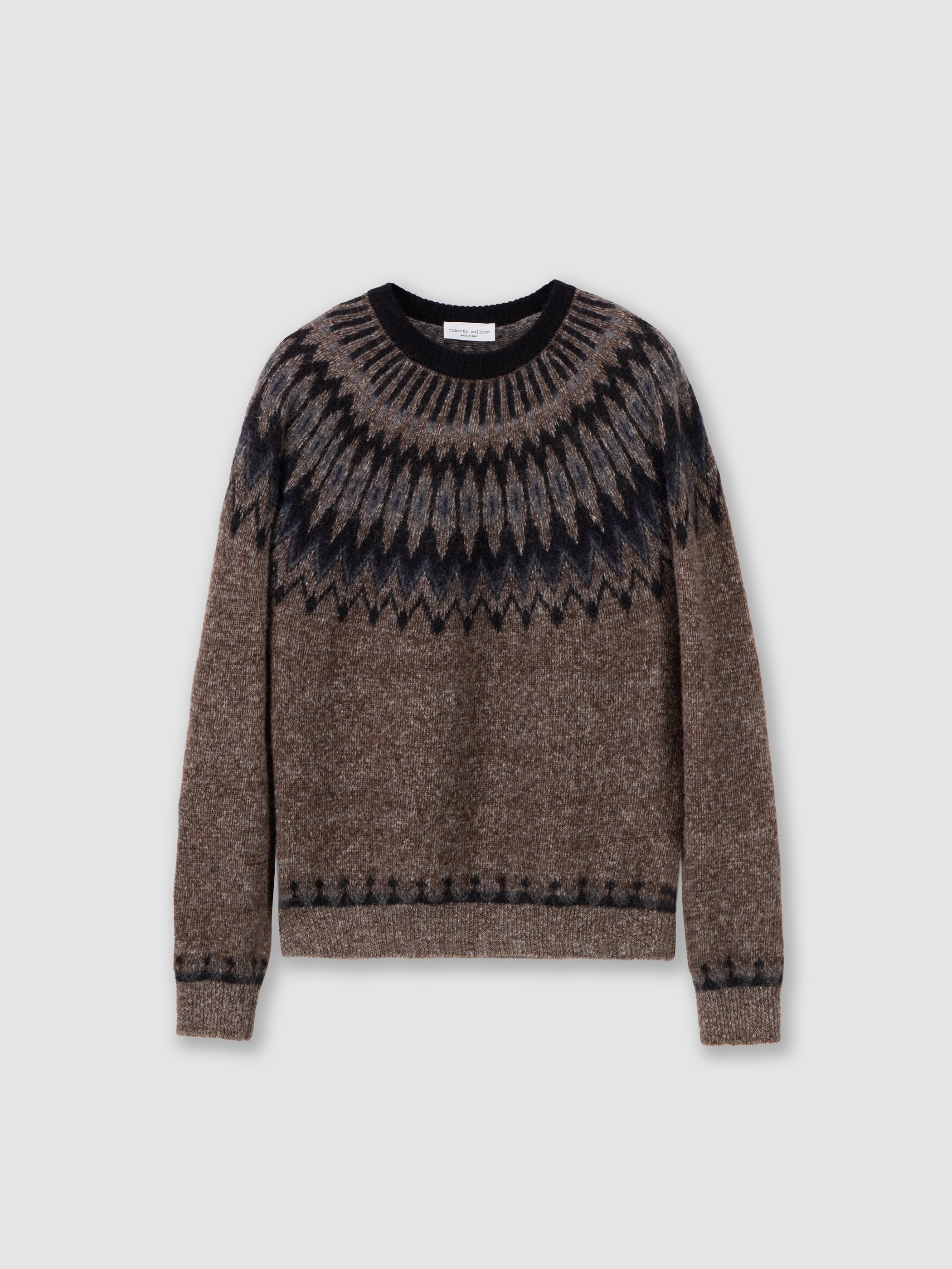 Maglia con jacquard nordico