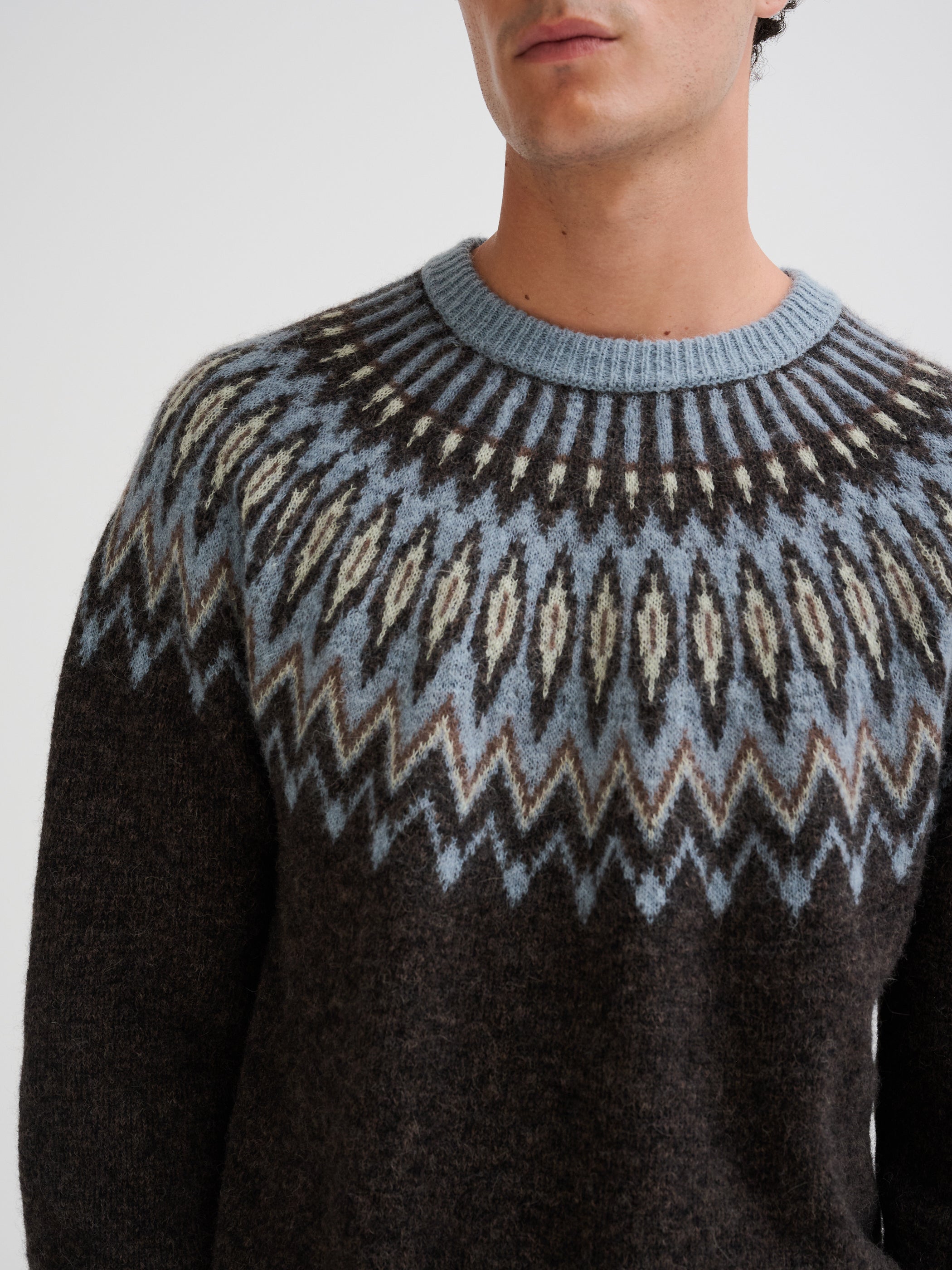 Maglia con jacquard nordico