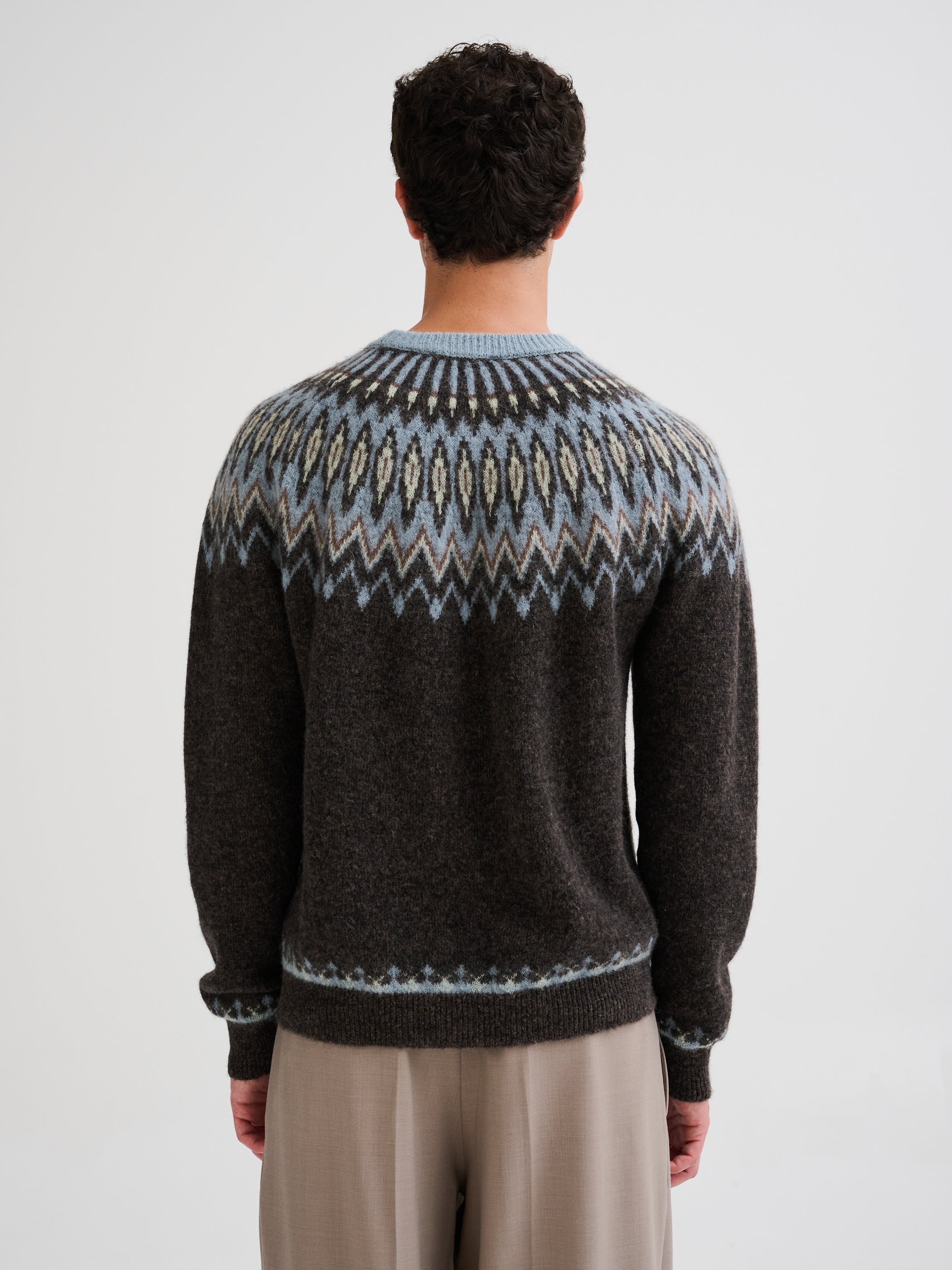 Maglia con jacquard nordico