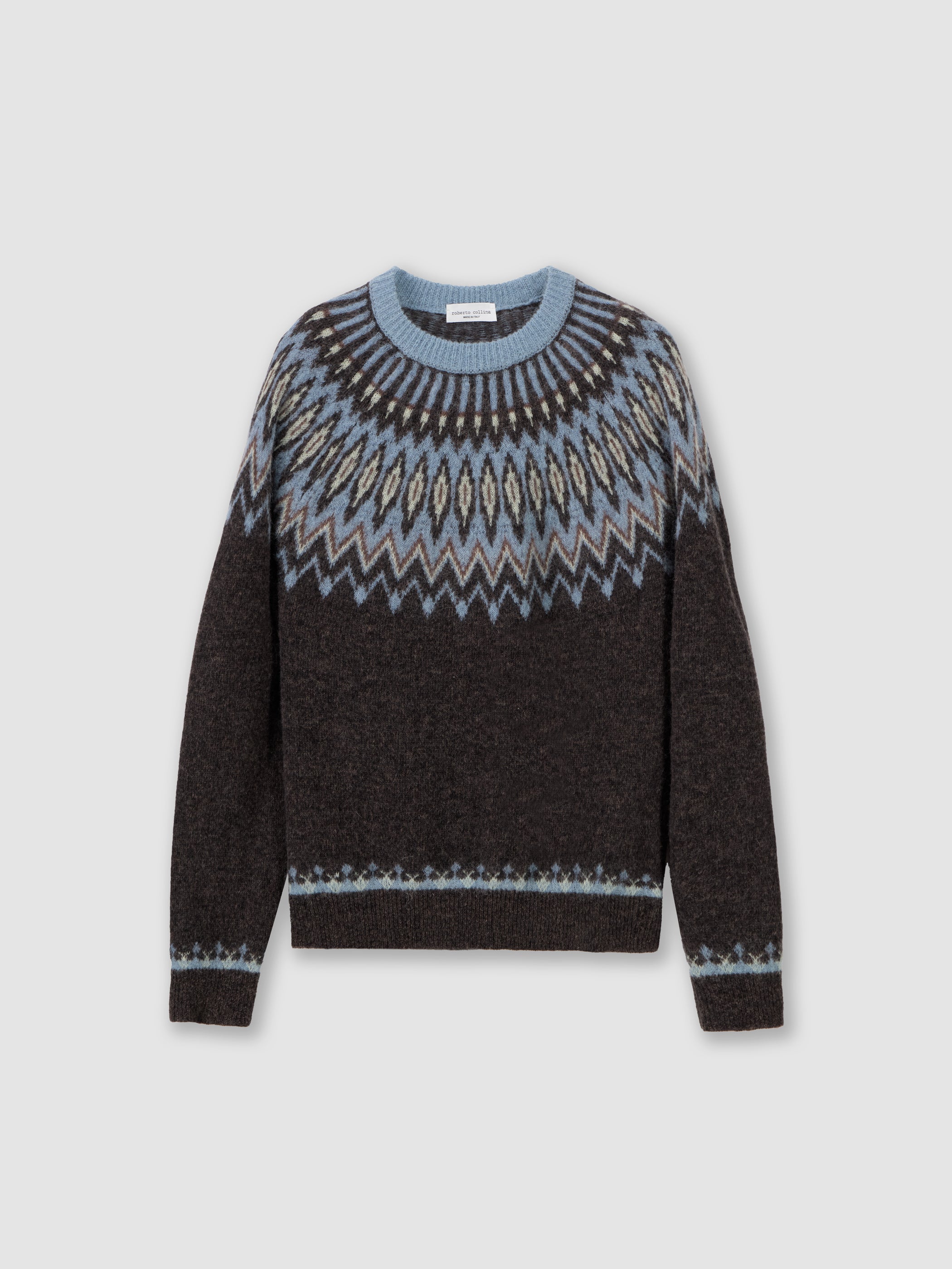 Maglia con jacquard nordico