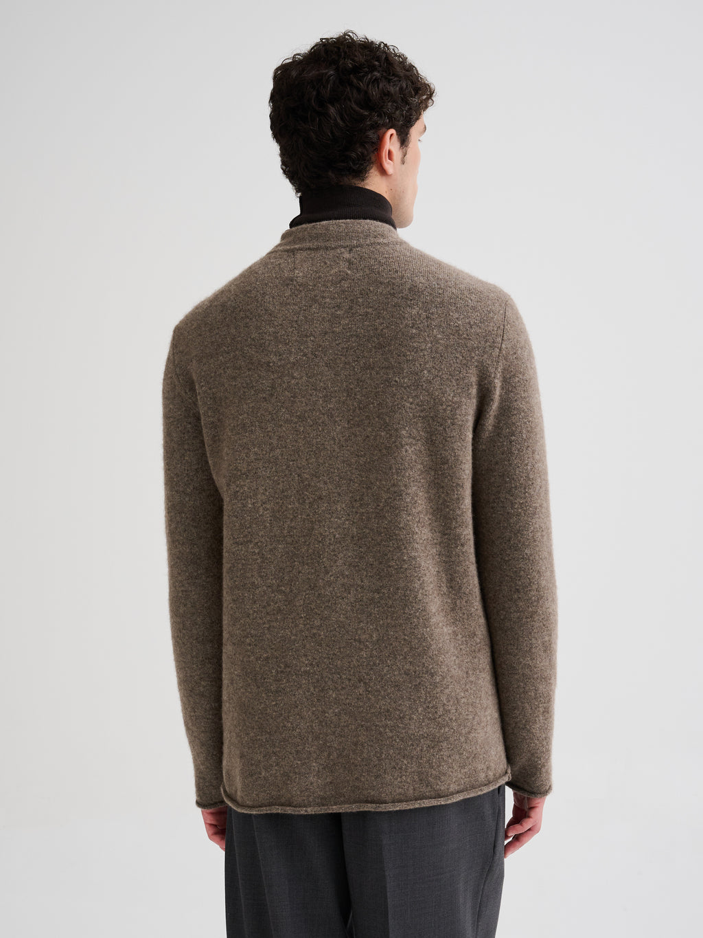 Giacca in maglia con collo alla coreana