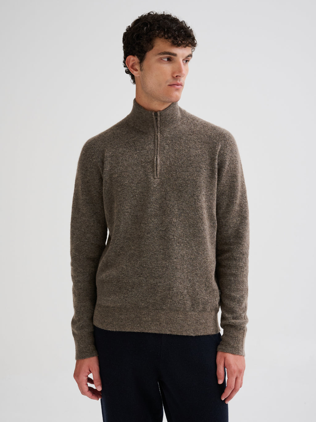 Maglia con mezza zip