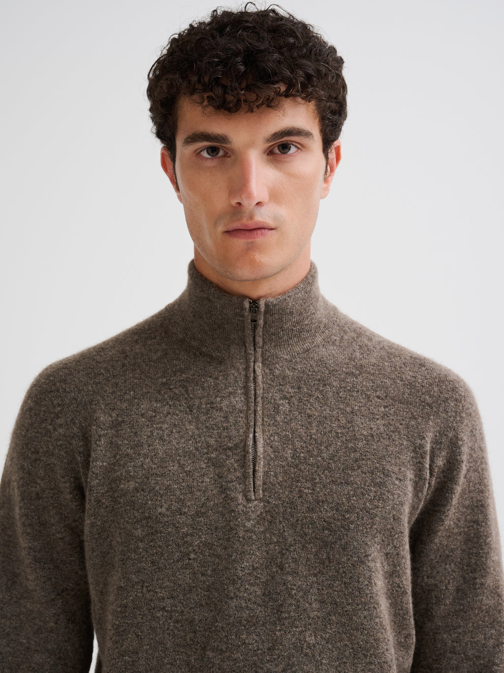 Maglia con mezza zip