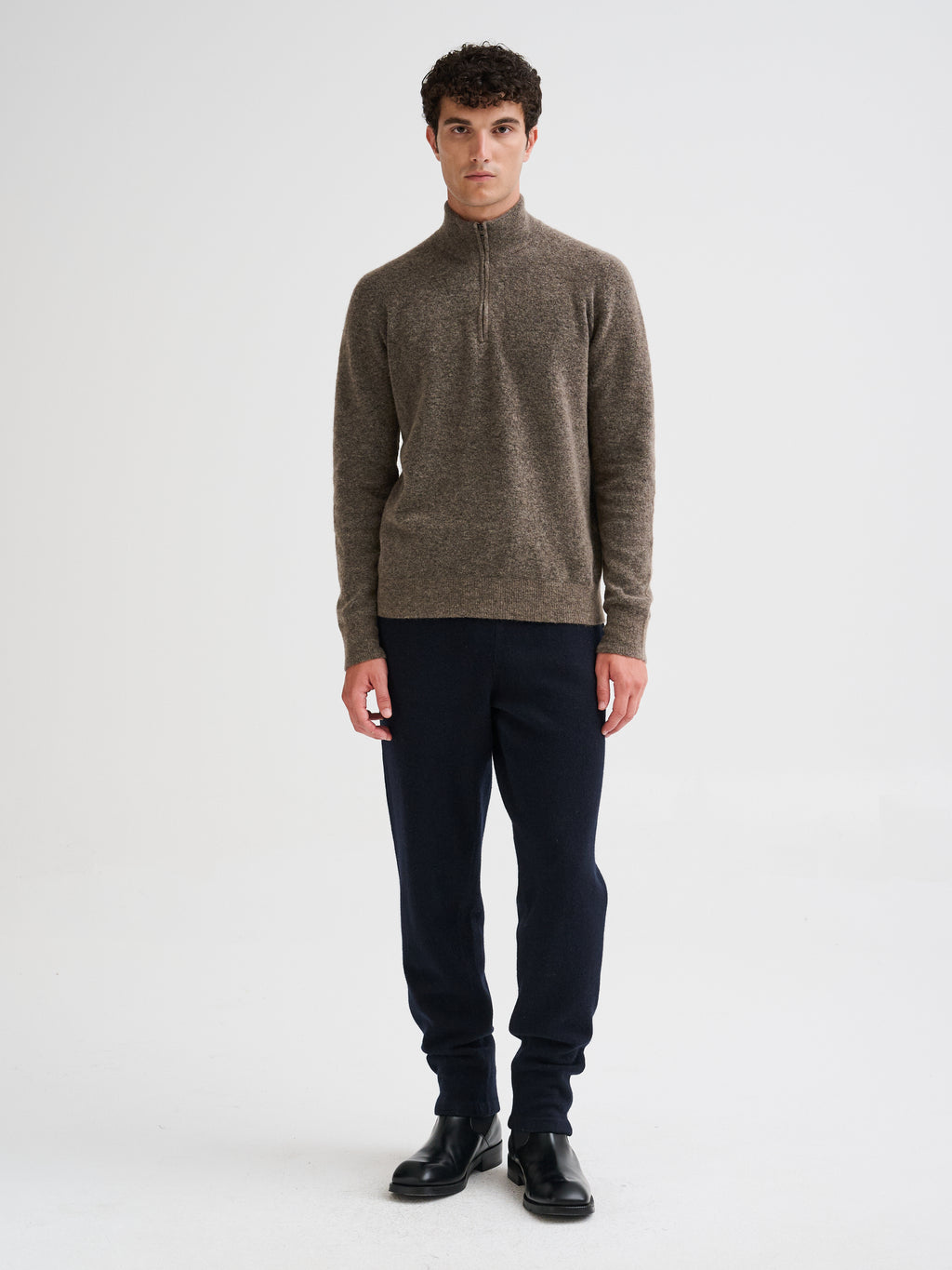Maglia con mezza zip
