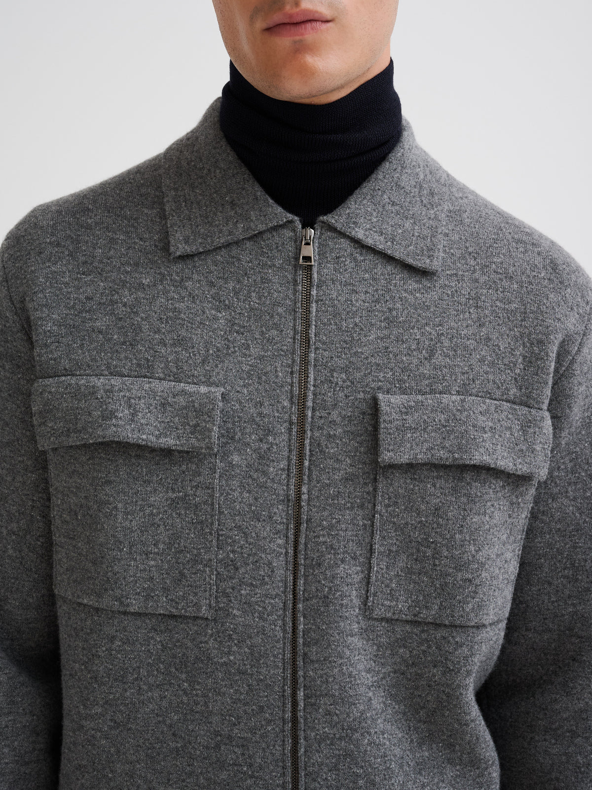 Camicia in maglia con zip