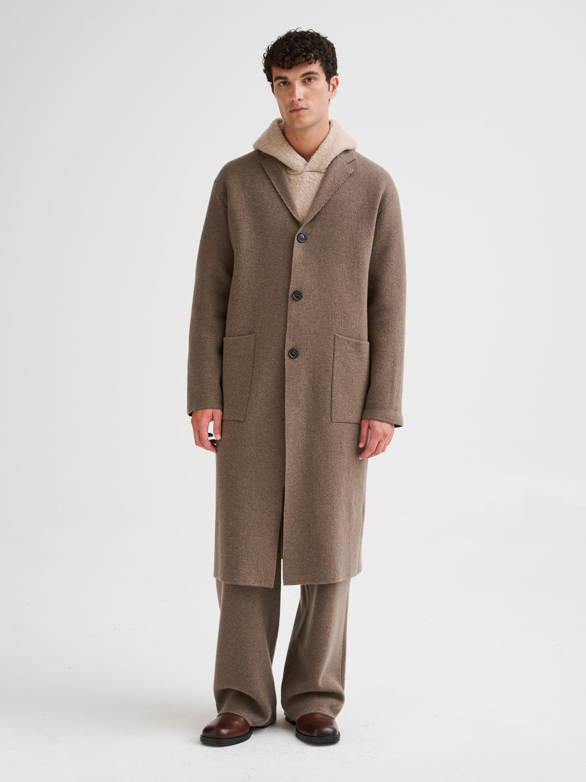 Cappotto lungo in maglia