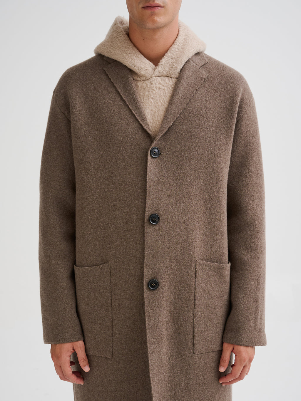 Cappotto lungo in maglia