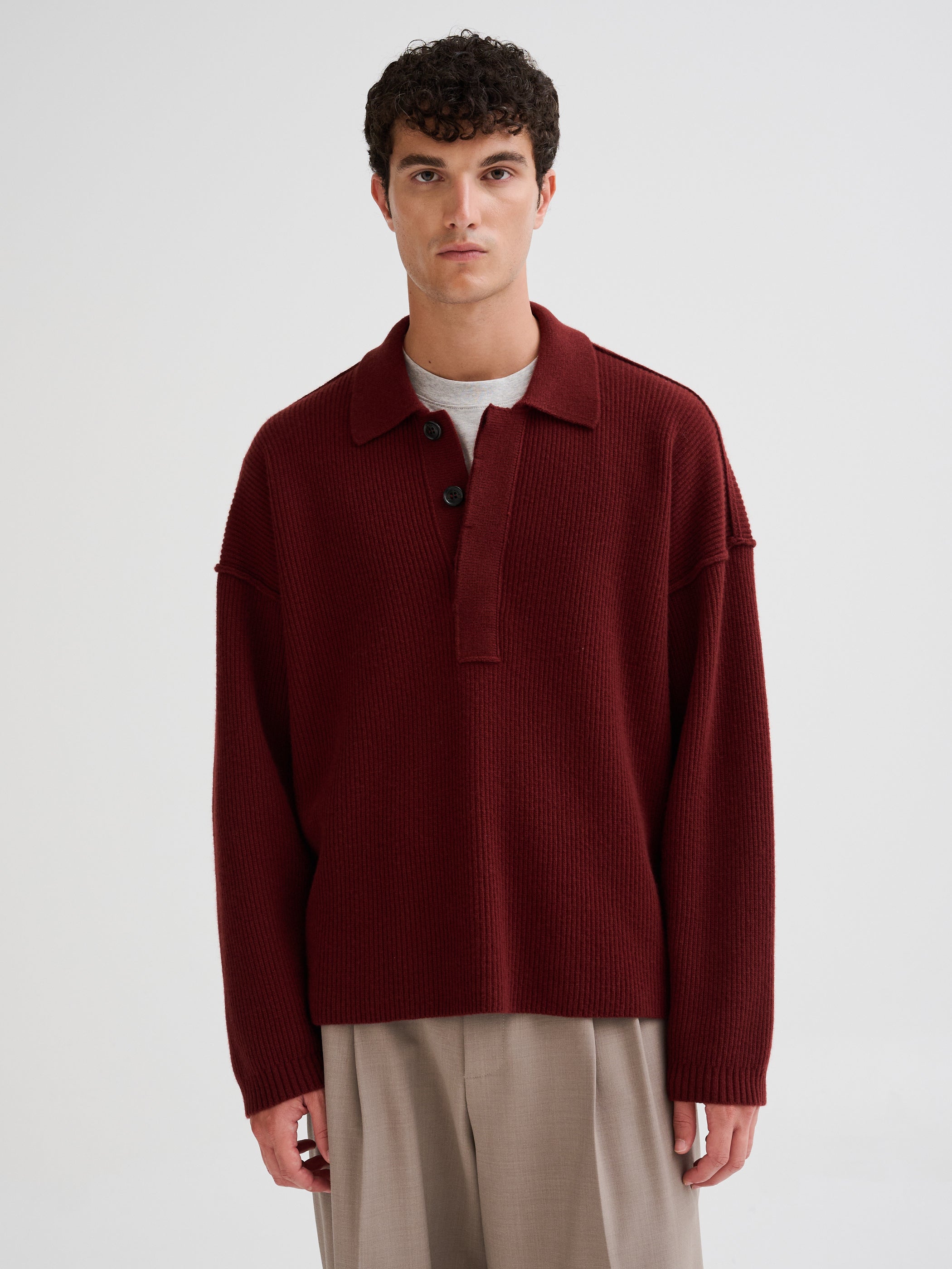 Polo a coste oversize